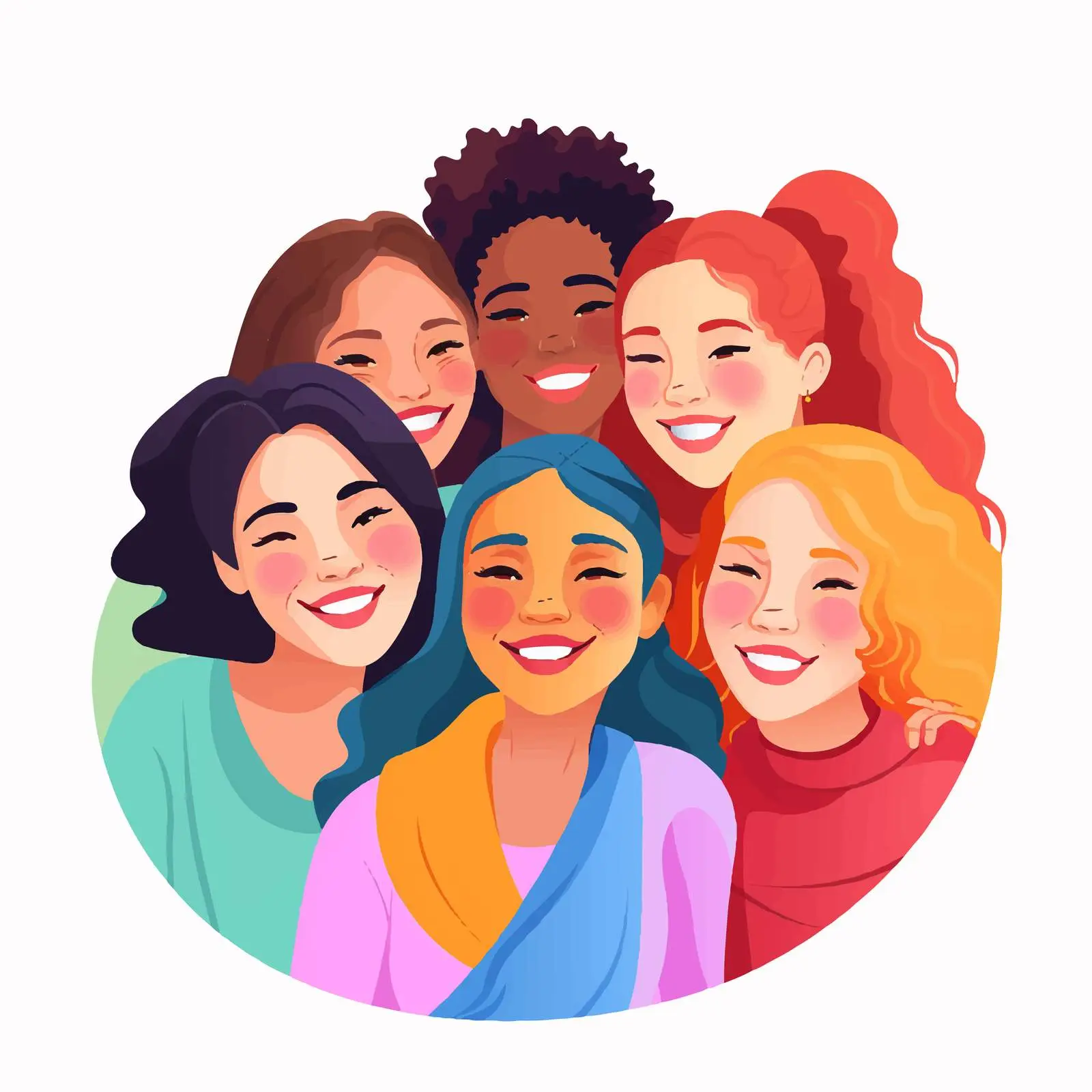 Diverse Women Community Team Happiness — free download from Dotvec