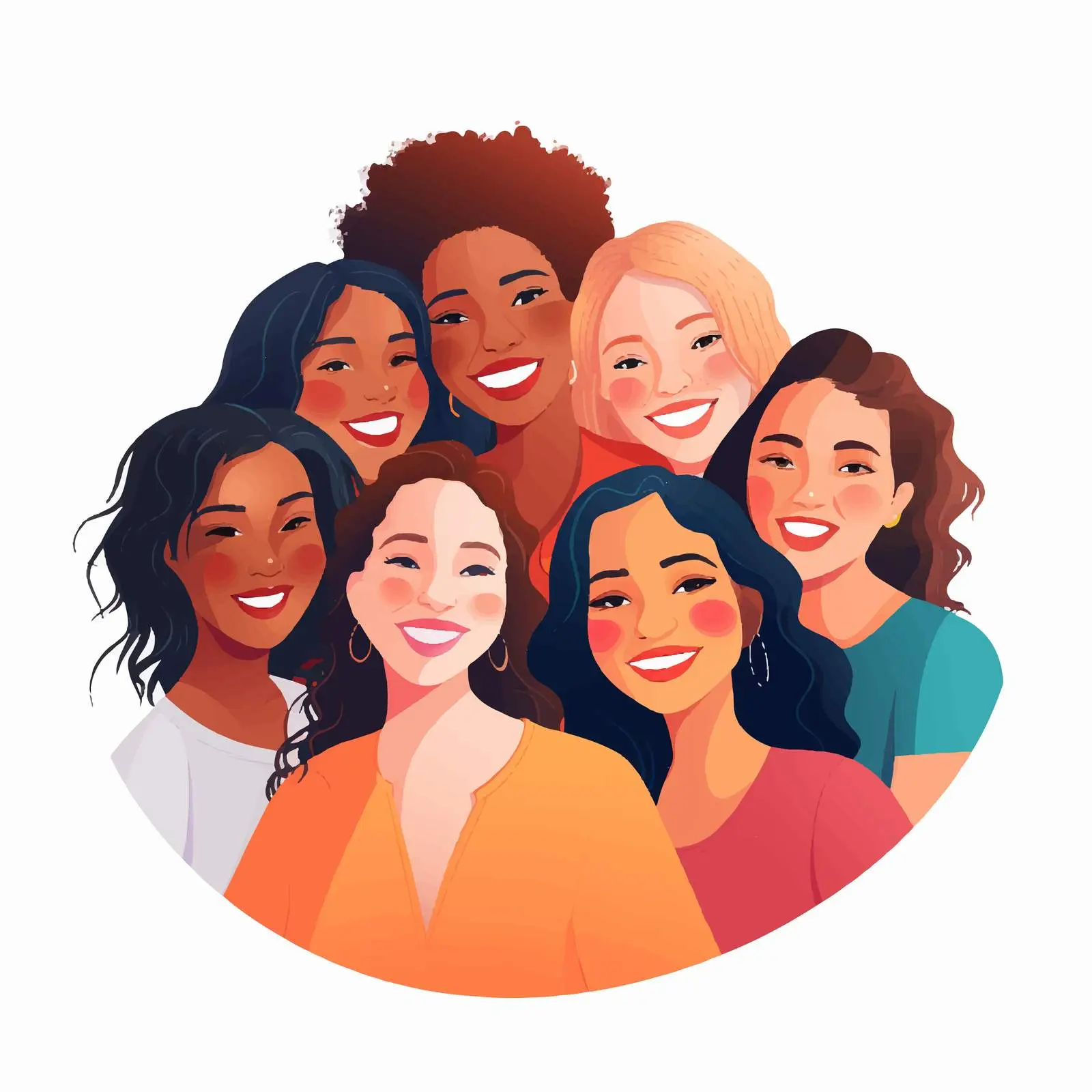 Diverse Women Community Team Celebrating Together — free download from Dotvec
