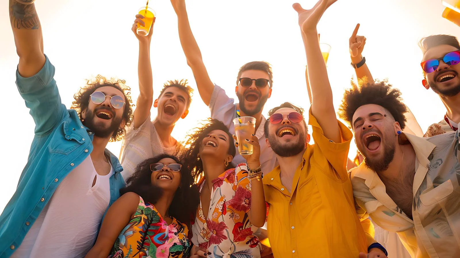 Joyful Multi-Ethnic Friend Celebration — free download from Dotvec