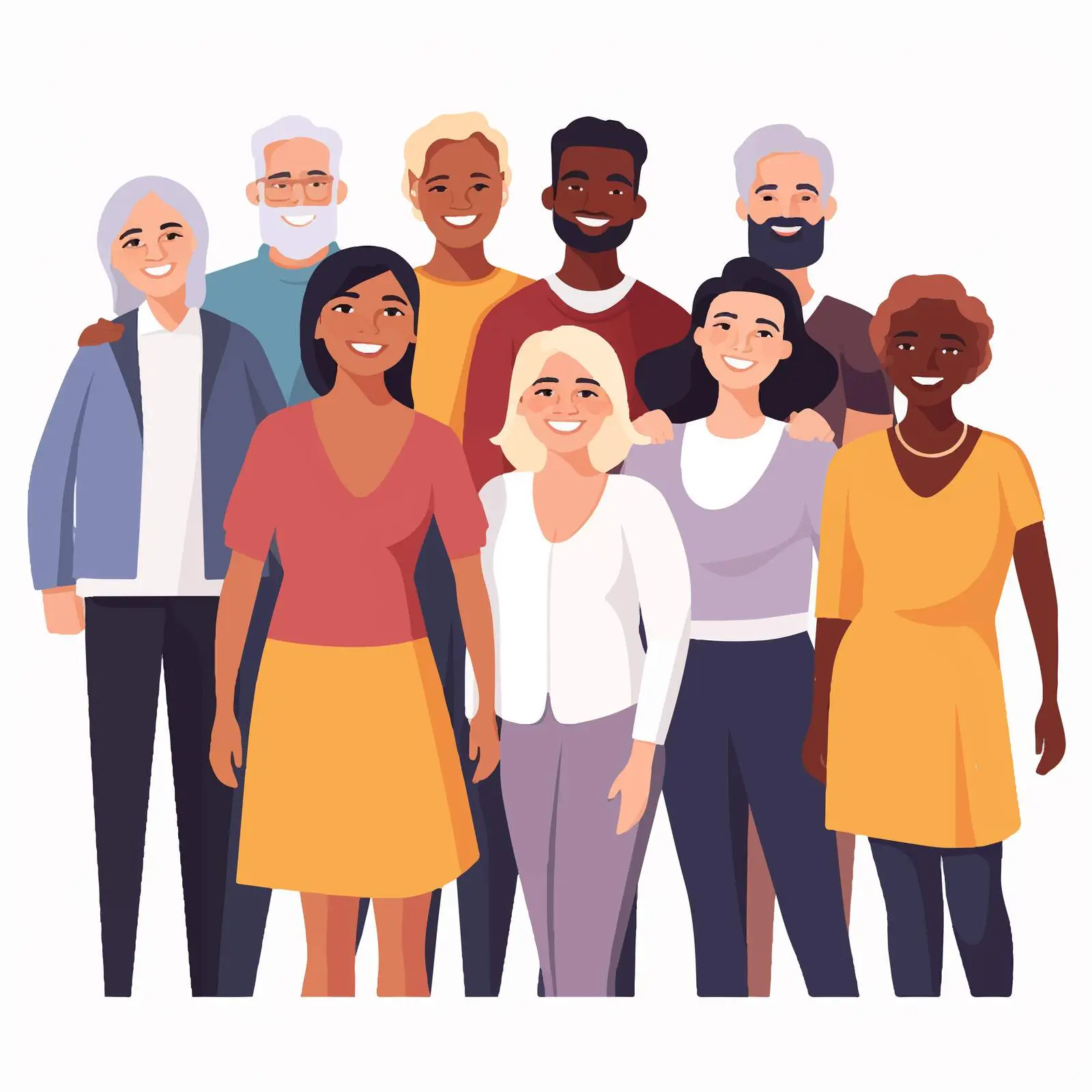 Happy Group of People Supporting Each Other — free download from Dotvec