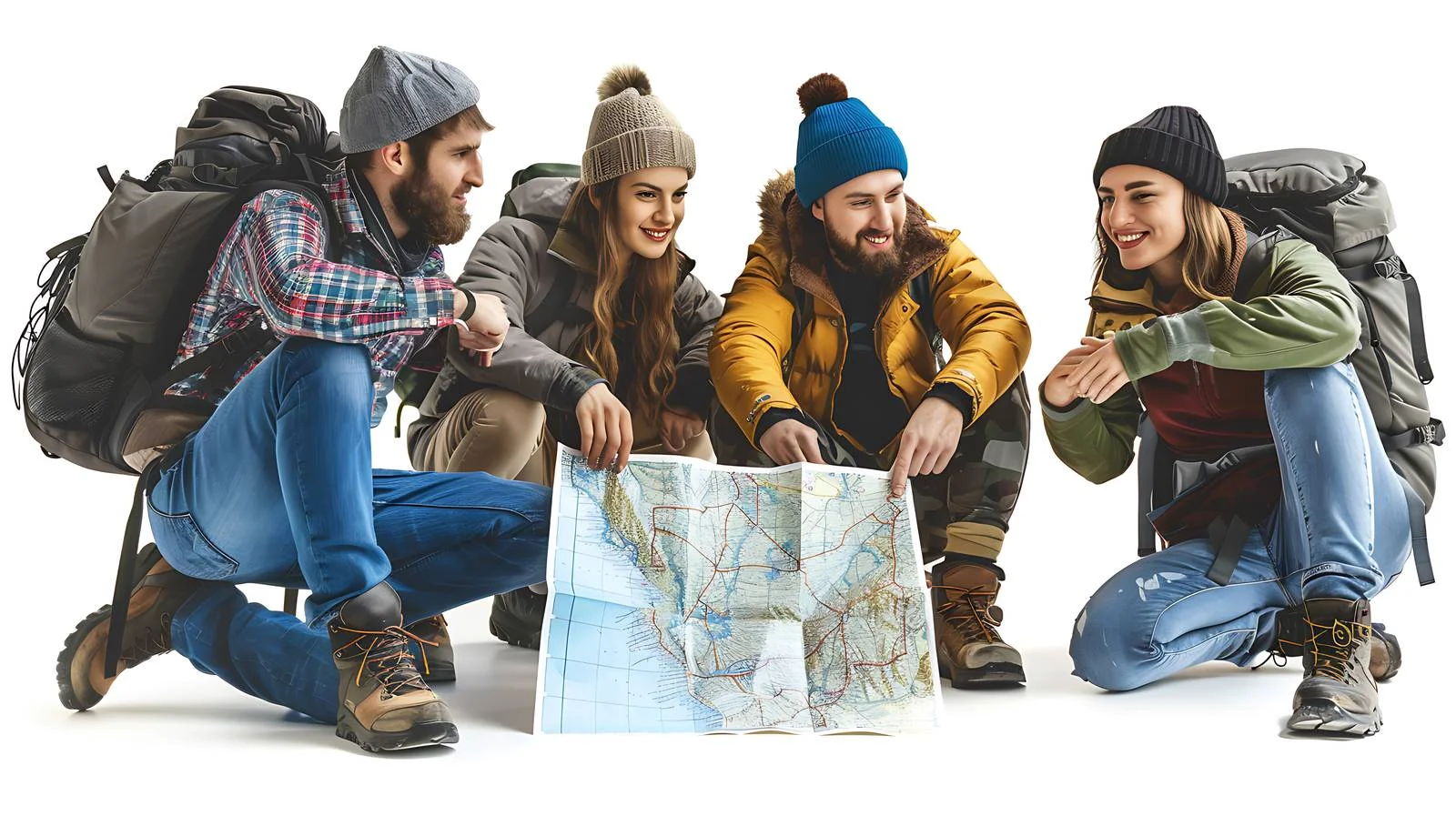 Hikers Planning Hiking Route — free download from Dotvec