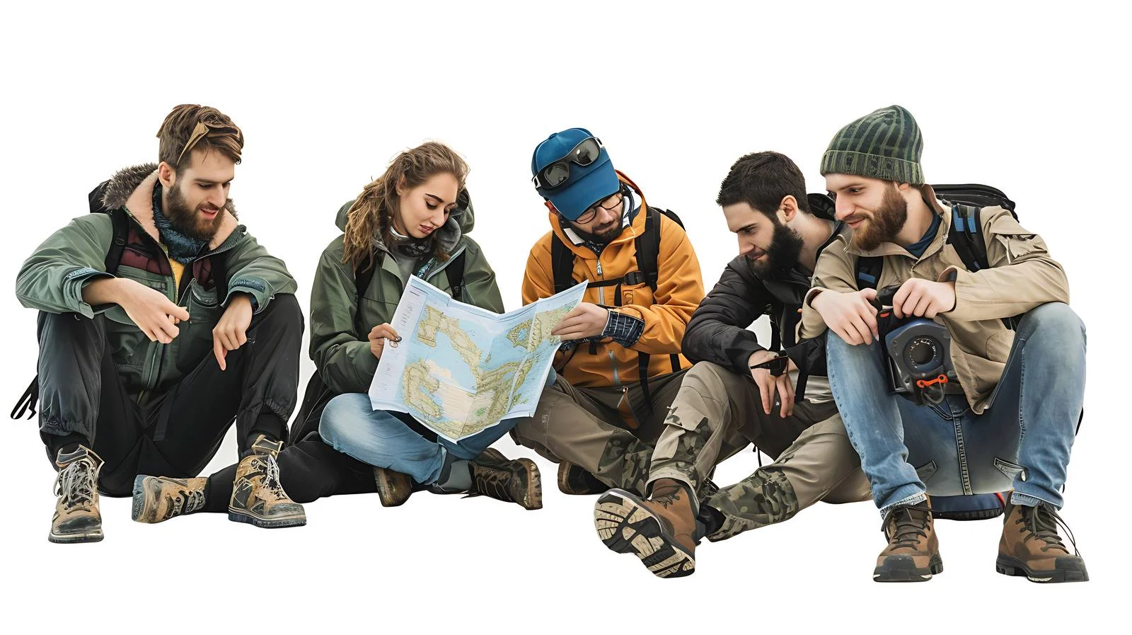 Hikers Planning Hiking Route Together — free download from Dotvec