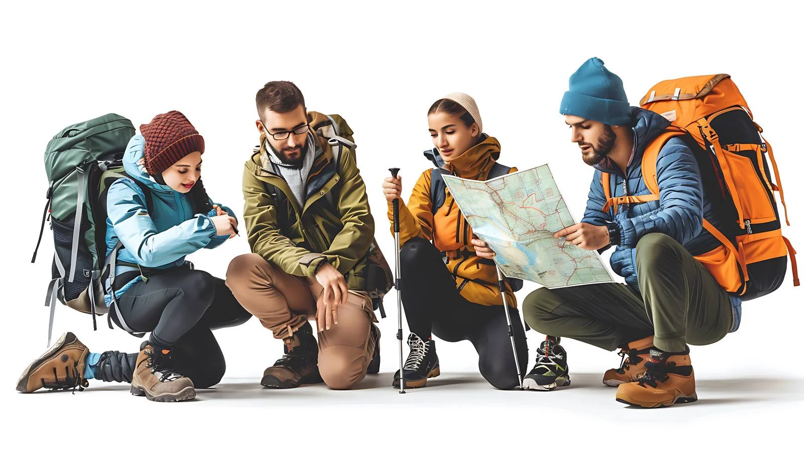 Hiking Group Planning Adventure — free download from Dotvec