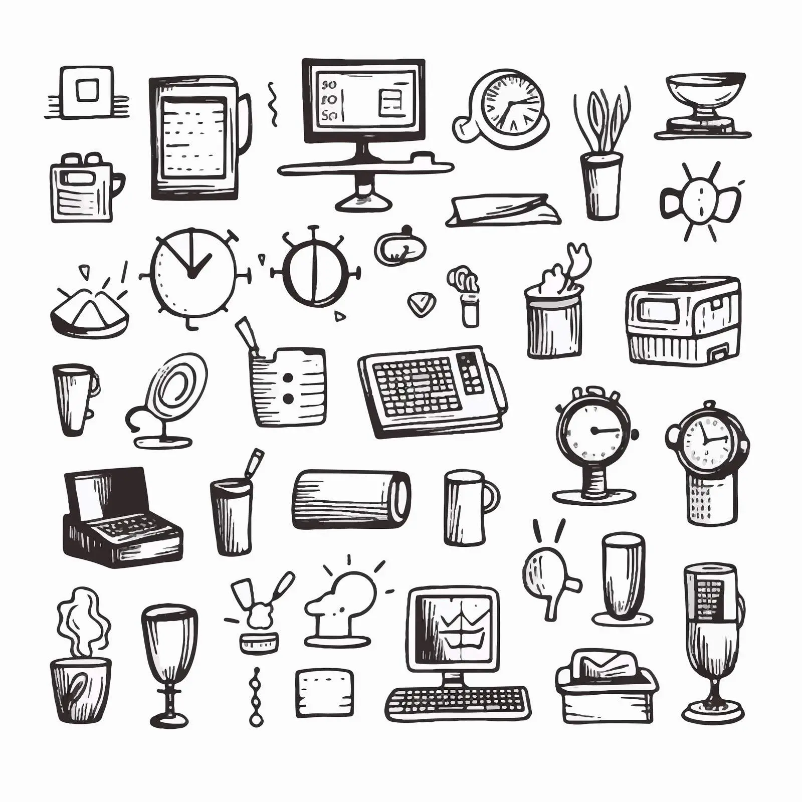 Office Icons for Internet Communication Concept — free download from Dotvec