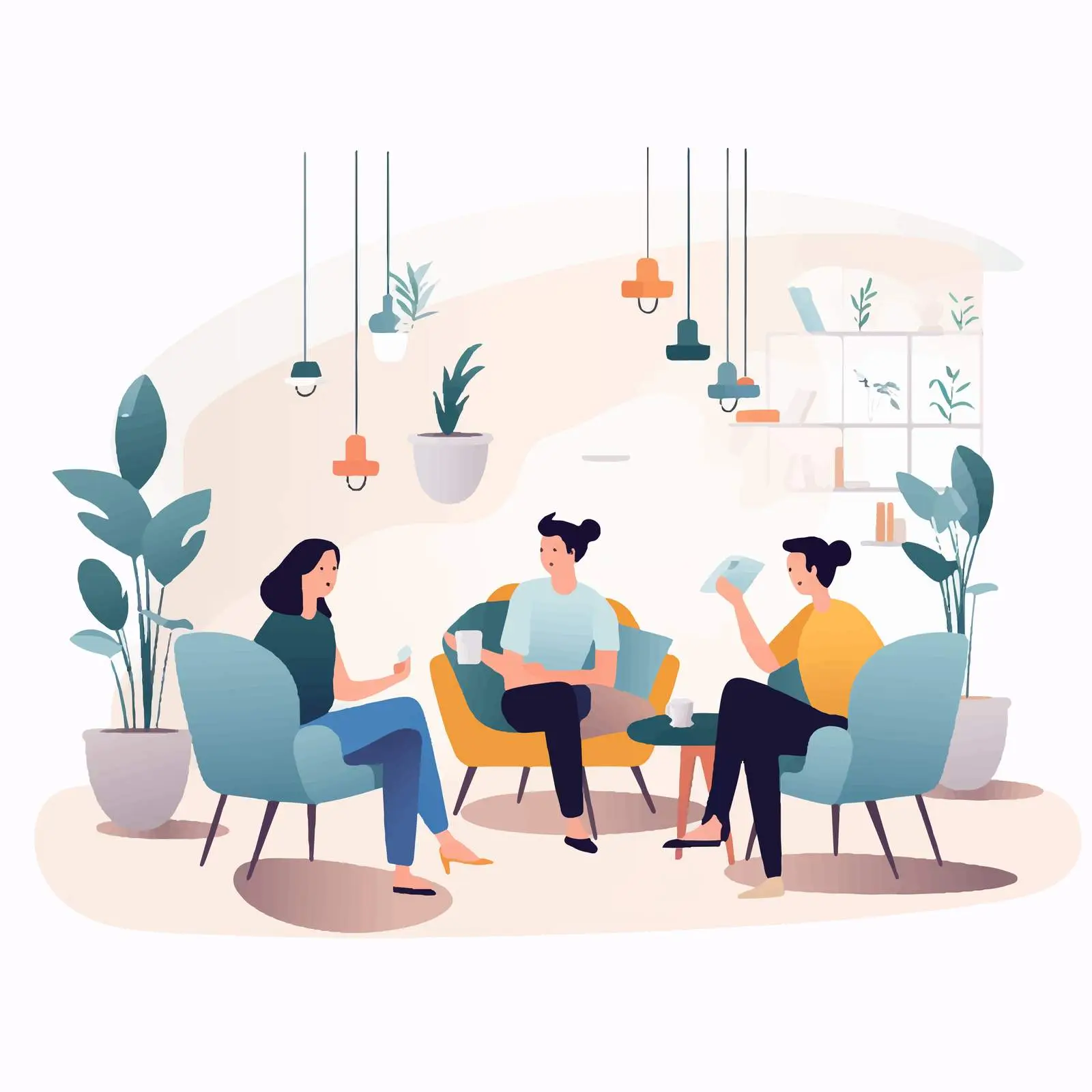 Friends Relaxing in Cozy Apartment Setting — free download from Dotvec