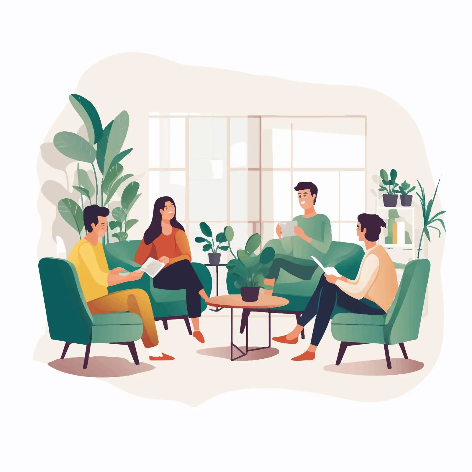 Friends Gathering in Cozy Apartment — free download from Dotvec