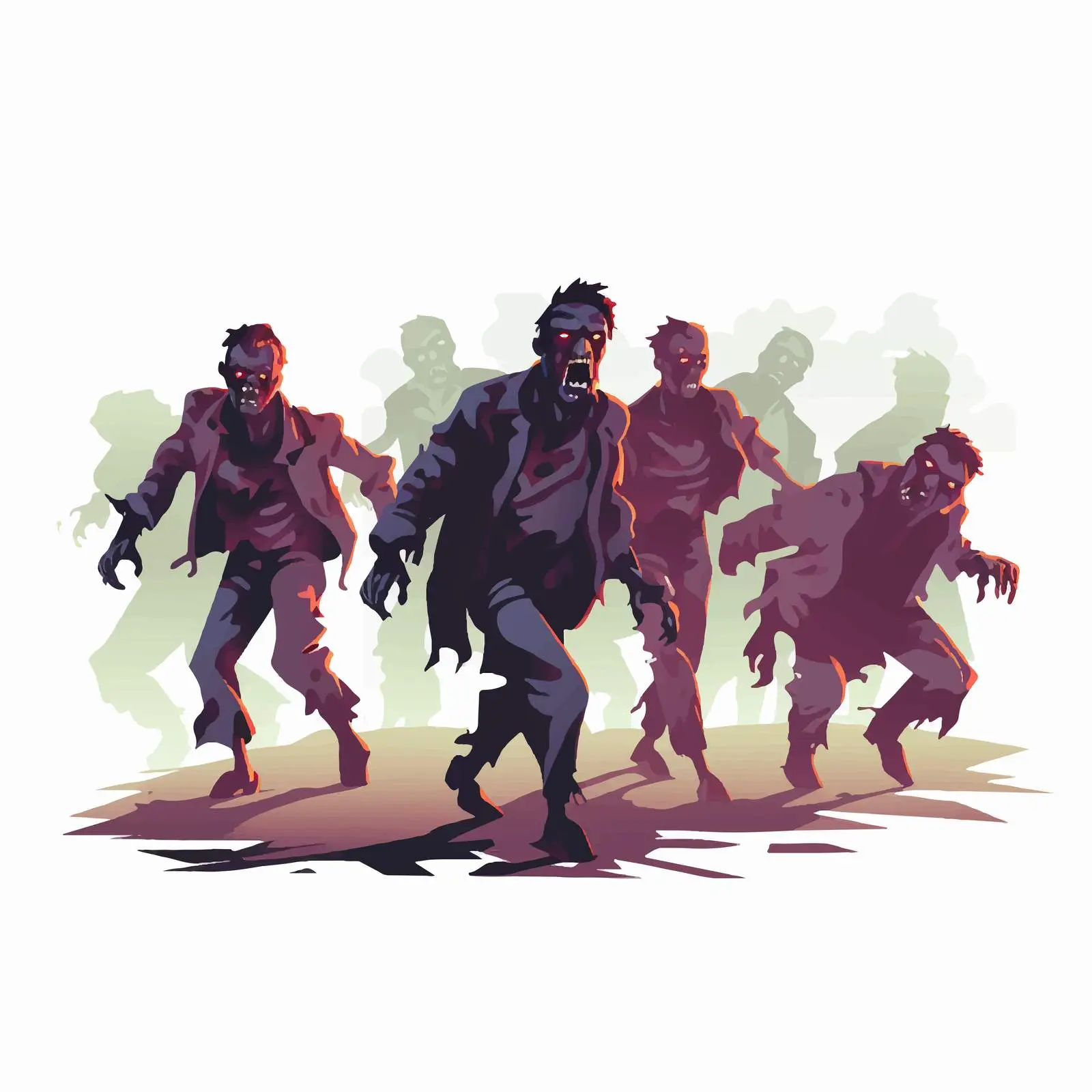Scary Zombies Walking at Night — free download from Dotvec