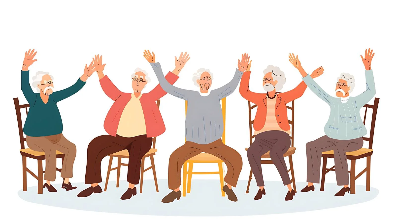 Seniors Chair Gymnastics Practice — free download from Dotvec