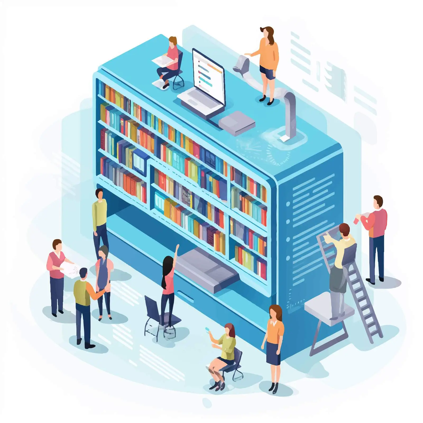 Tiny Students Against Giant Classroom Background — free download from Dotvec