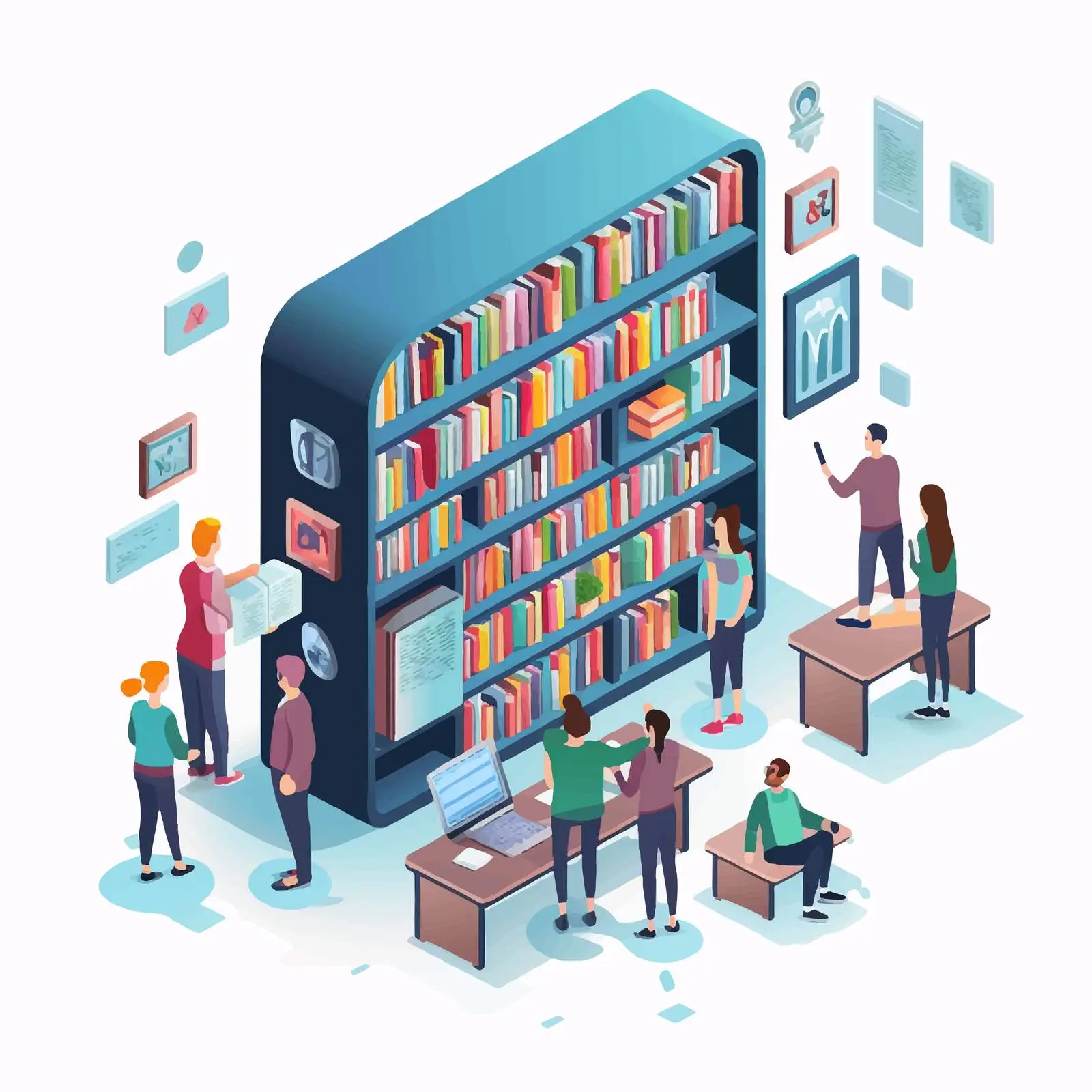 Tiny Students Before Giant Classroom Concept — free download from Dotvec