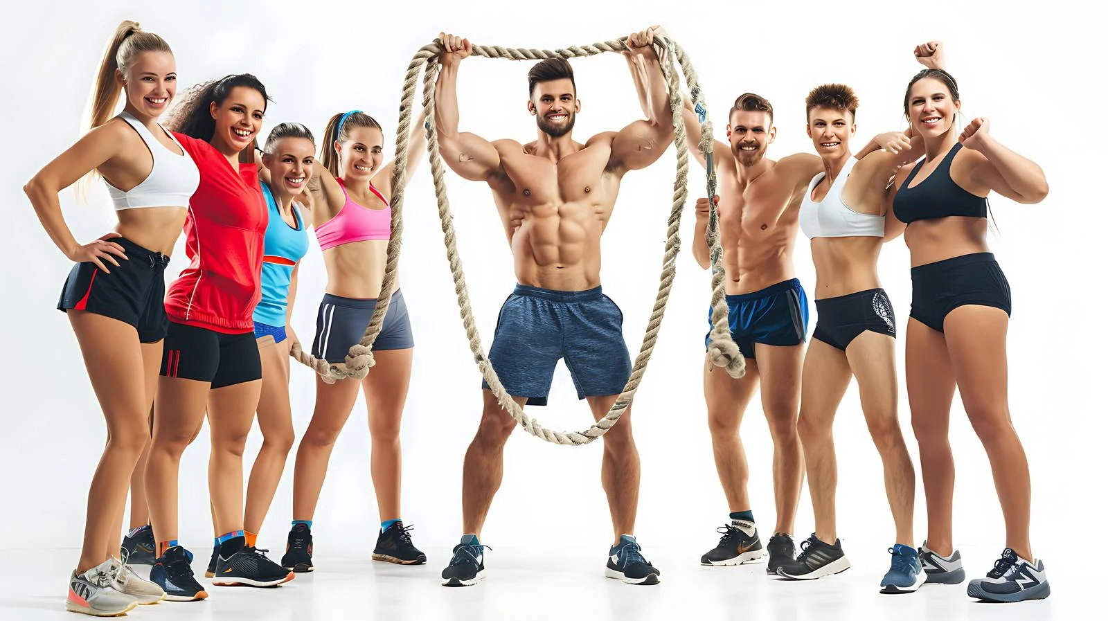 Fitness Enthusiasts Cheer Exercise Session — free download from Dotvec