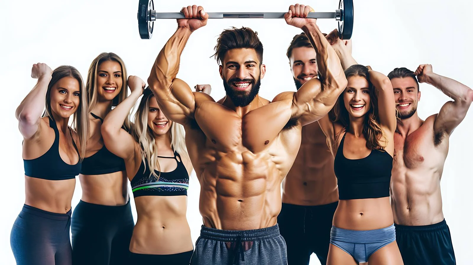 Fitness Enthusiasts Cheer Weightlifting Performance — free download from Dotvec