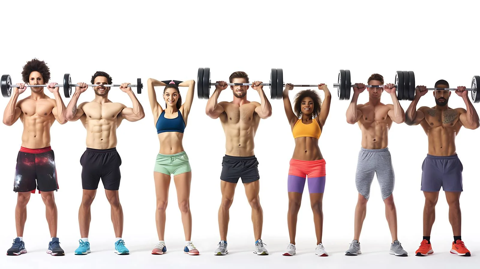 Young Fit People Weightlifting in Gym — free download from Dotvec