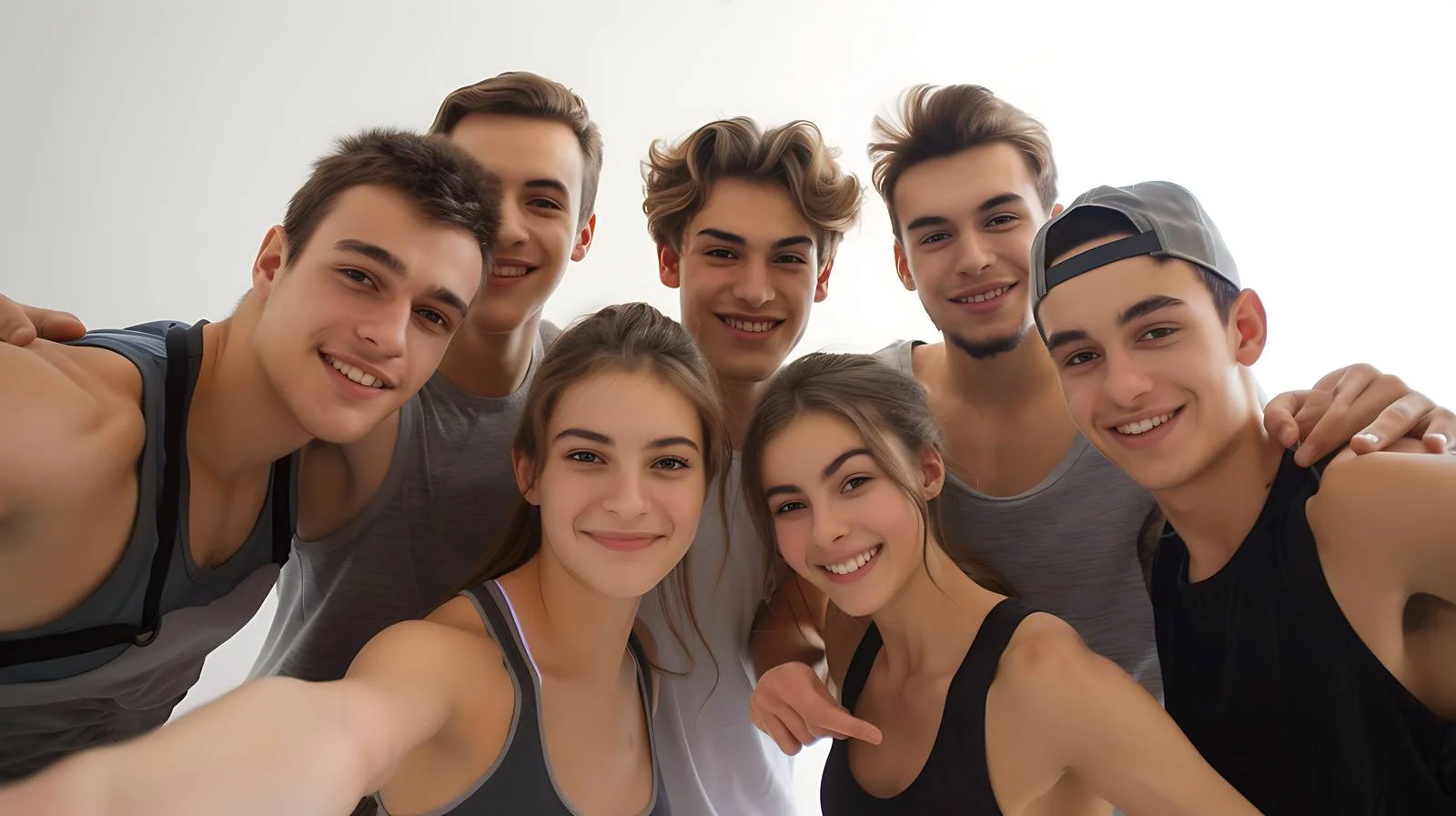 Young Gym Selfie Group Photo — free download from Dotvec