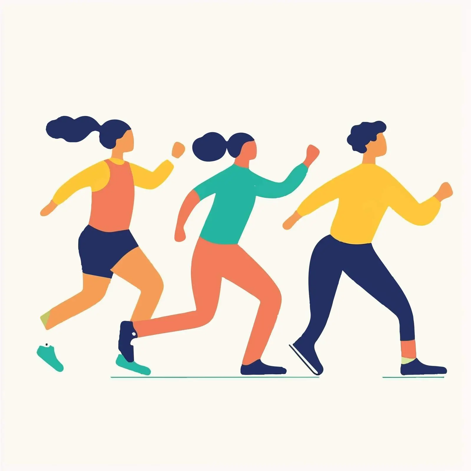 Group of People Practicing Sports Avatars — free download from Dotvec