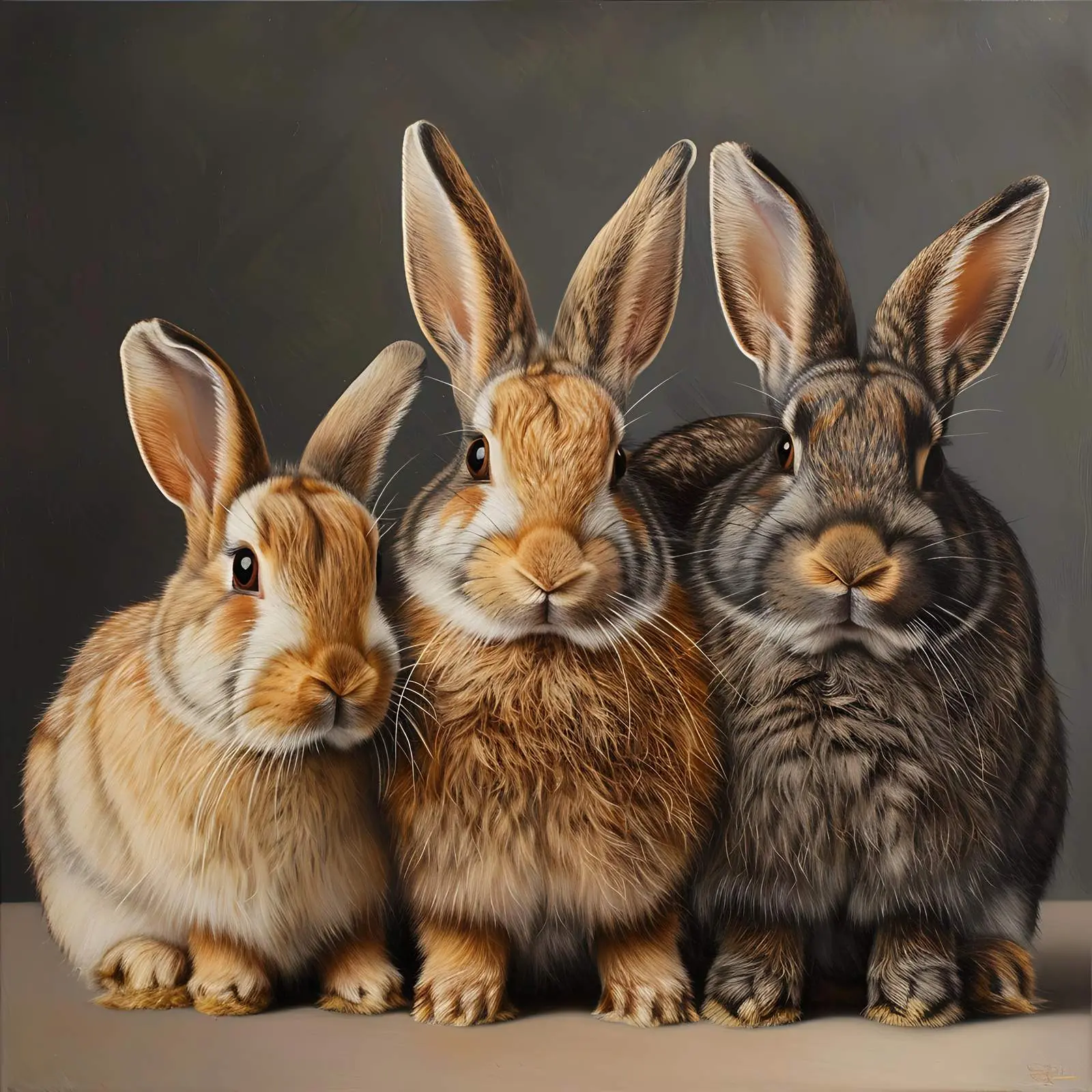 Group of Rabbits Sitting Together – free domestic rabbit image from Dotvec