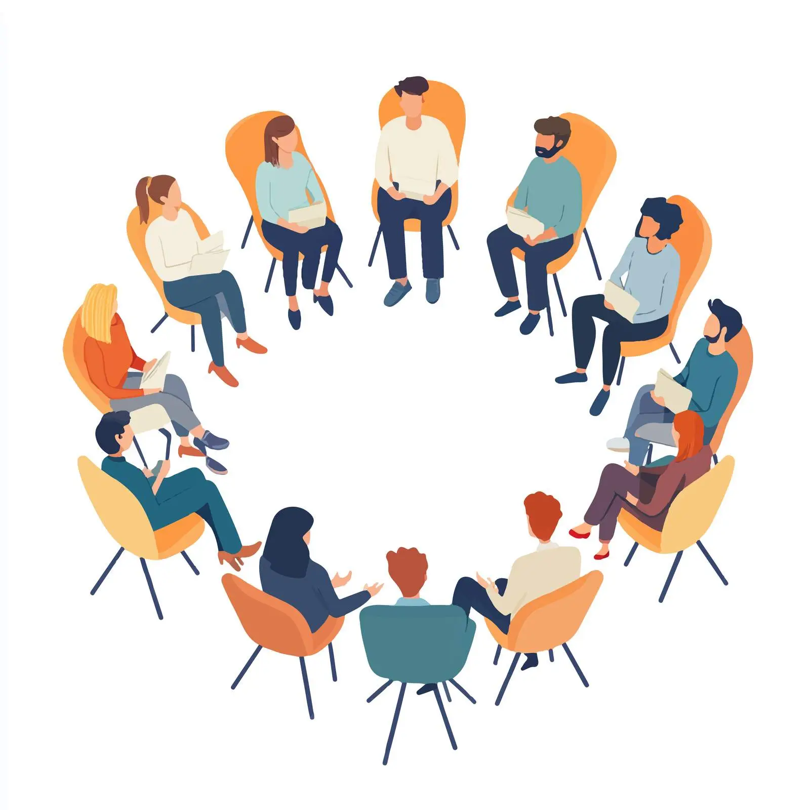 Group Therapy Session in Circular Setting — free download from Dotvec