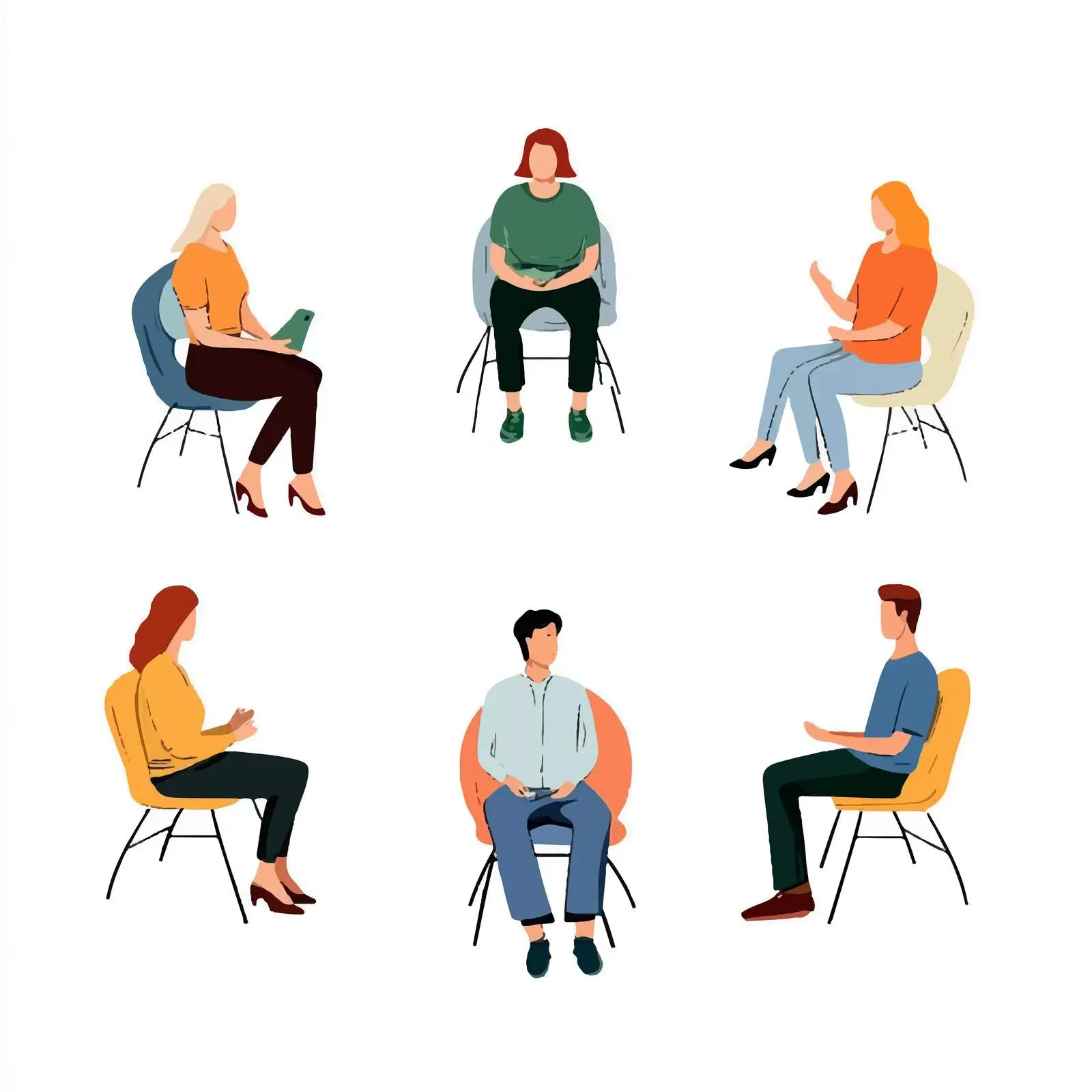 Group Therapy Session in Circular Setting — free download from Dotvec