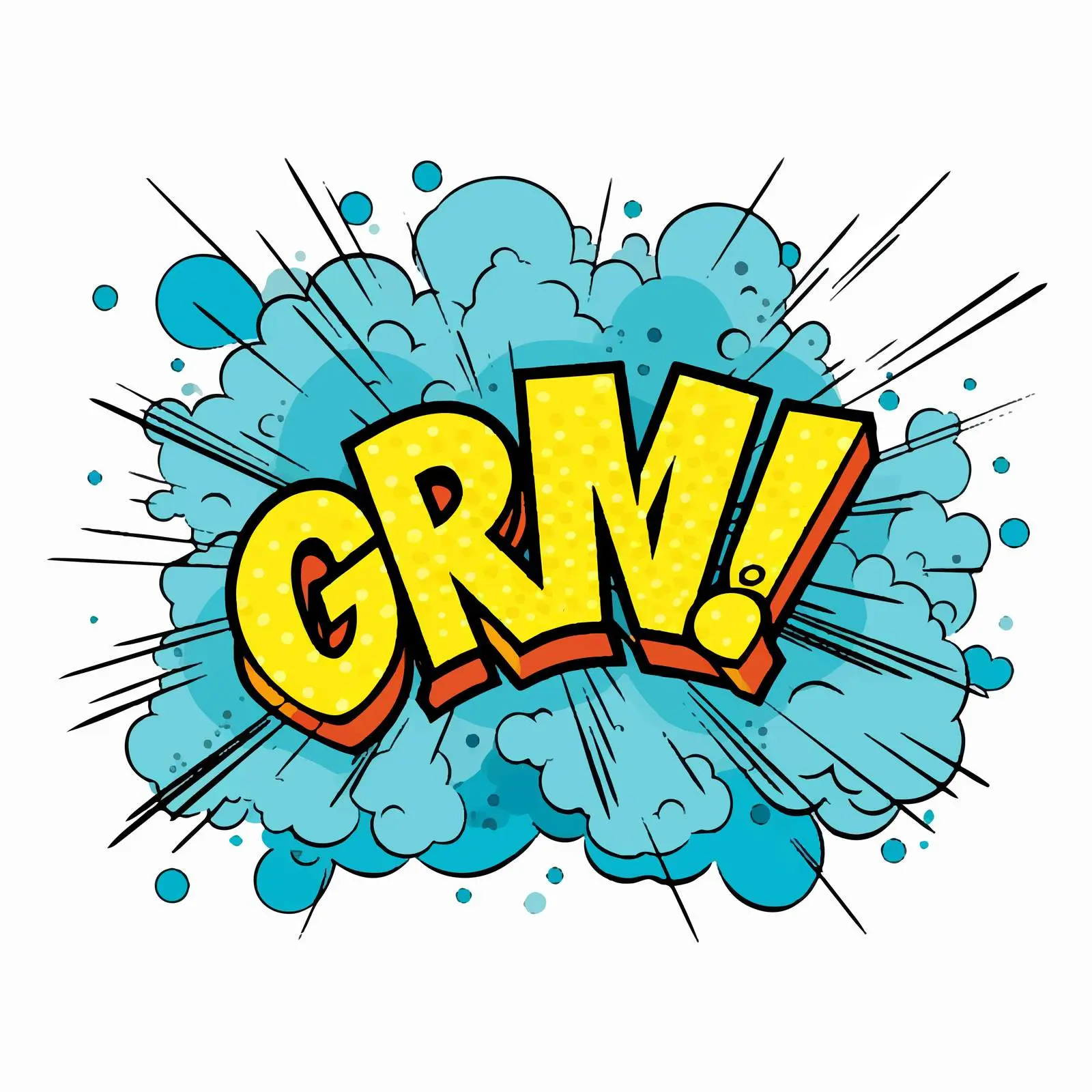 Comic Cloud Explosion Illustration on White Background — free download from Dotvec