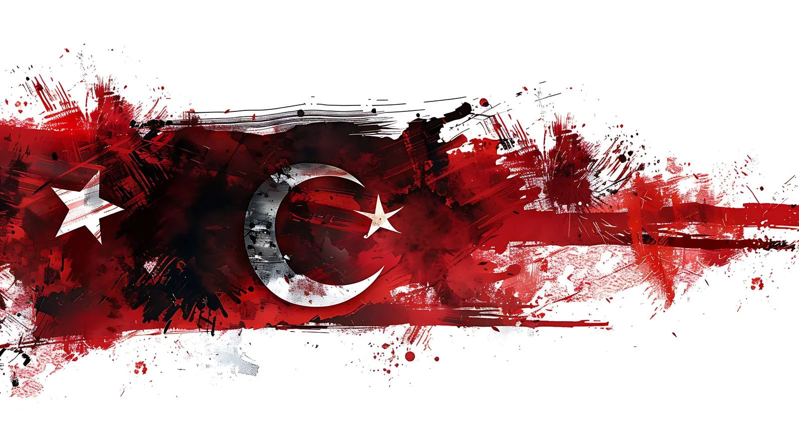 Weathered Turkish Flag on White Background — free download from Dotvec