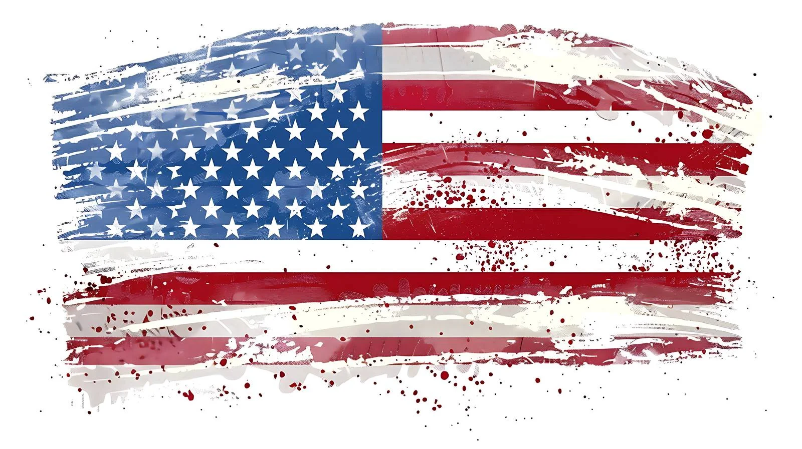 Distressed American Flag on White Background — free download from Dotvec