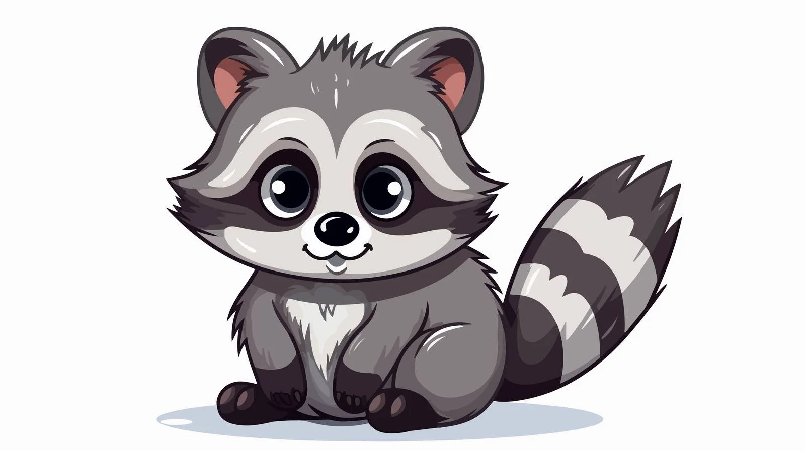 Kawaii Raccoon Distressed Grunge Icon — free download from Dotvec