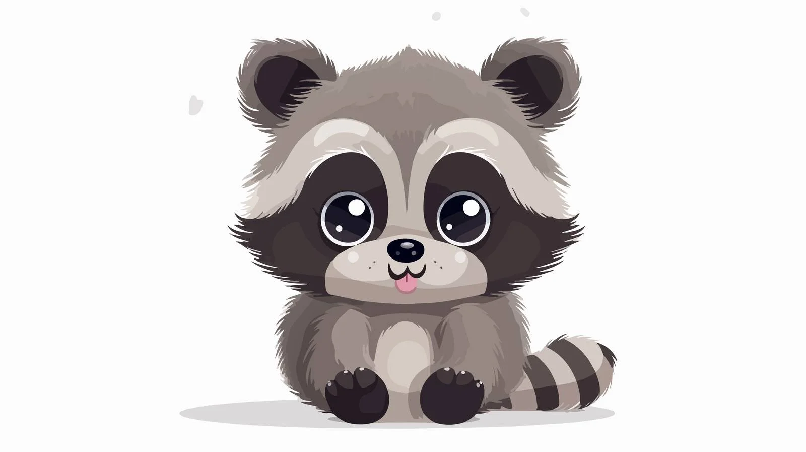 Distressed Kawaii Racoon Icon — free download from Dotvec