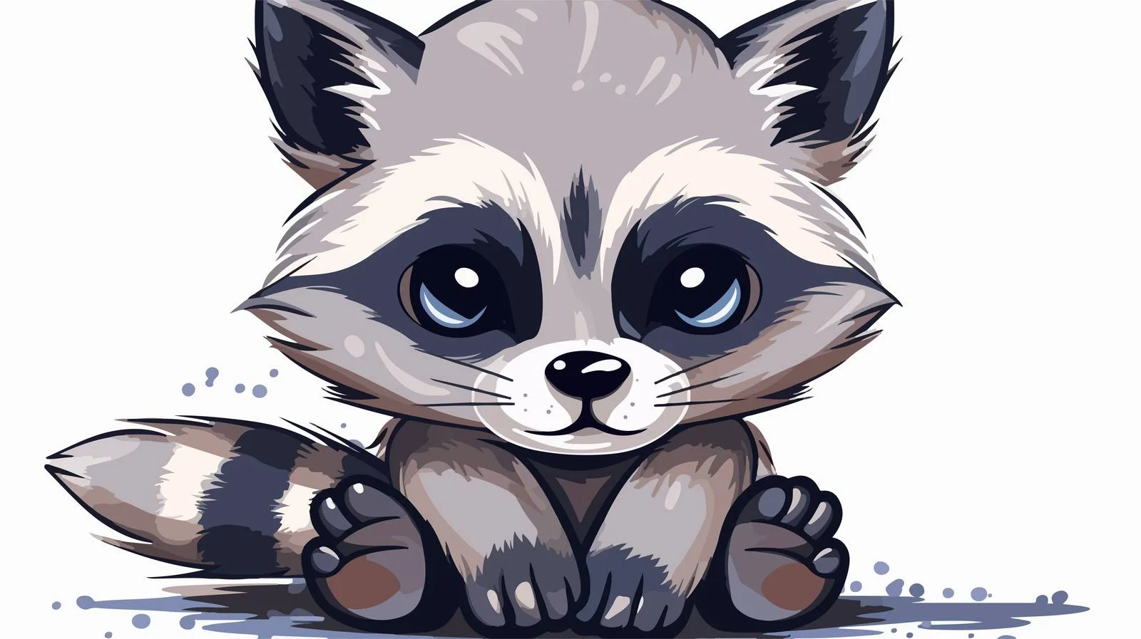 Grunge Cute Racoon Icon — free download from Dotvec