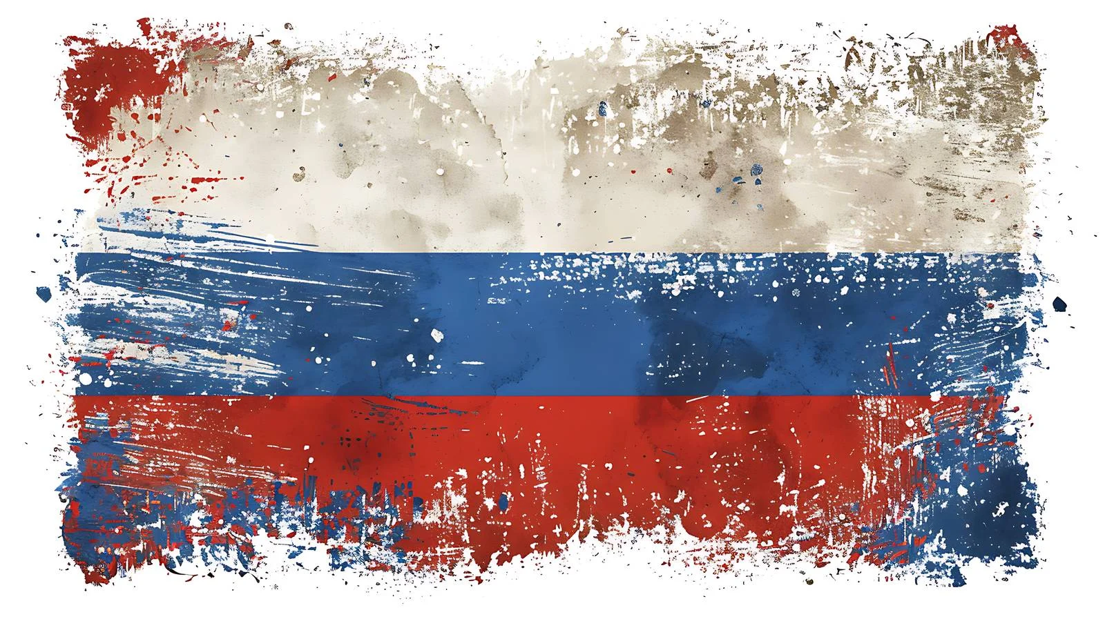 Distressed Russia Flag on White Background — free download from Dotvec