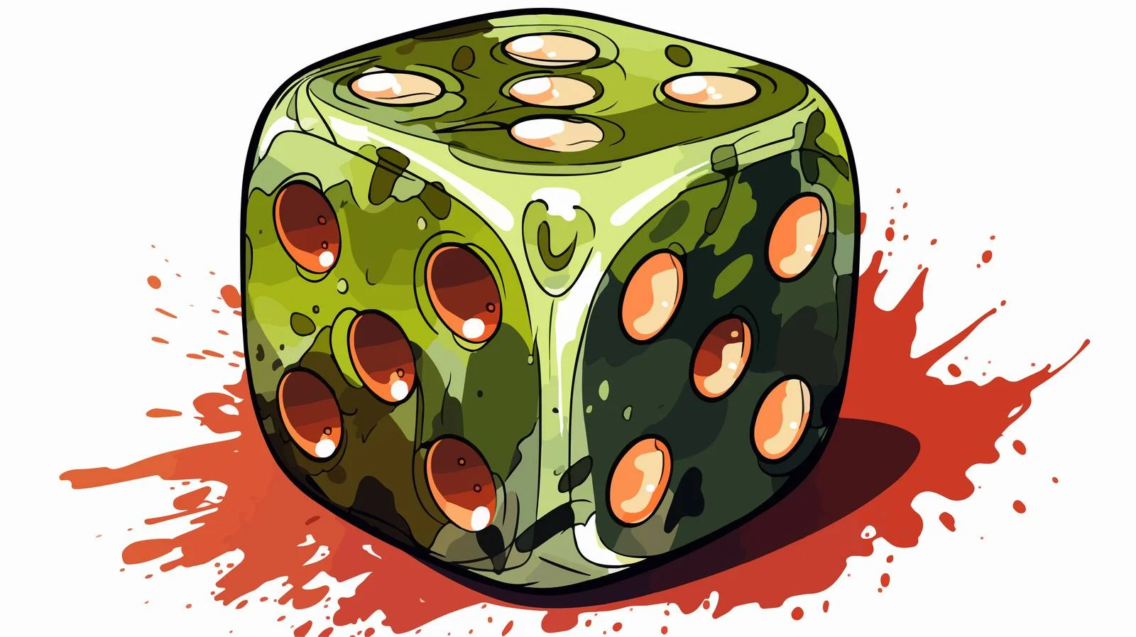 Vintage Natural Twenty D20 Dice Sticker — free download from Dotvec