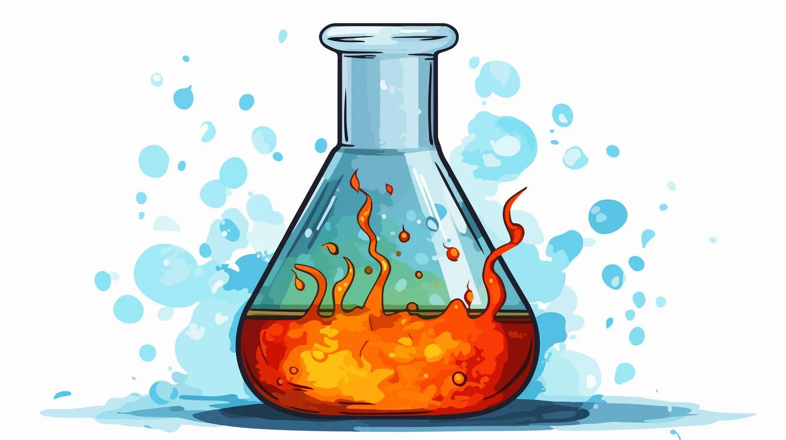 Cartoon Boiling Science Illustration — free download from Dotvec