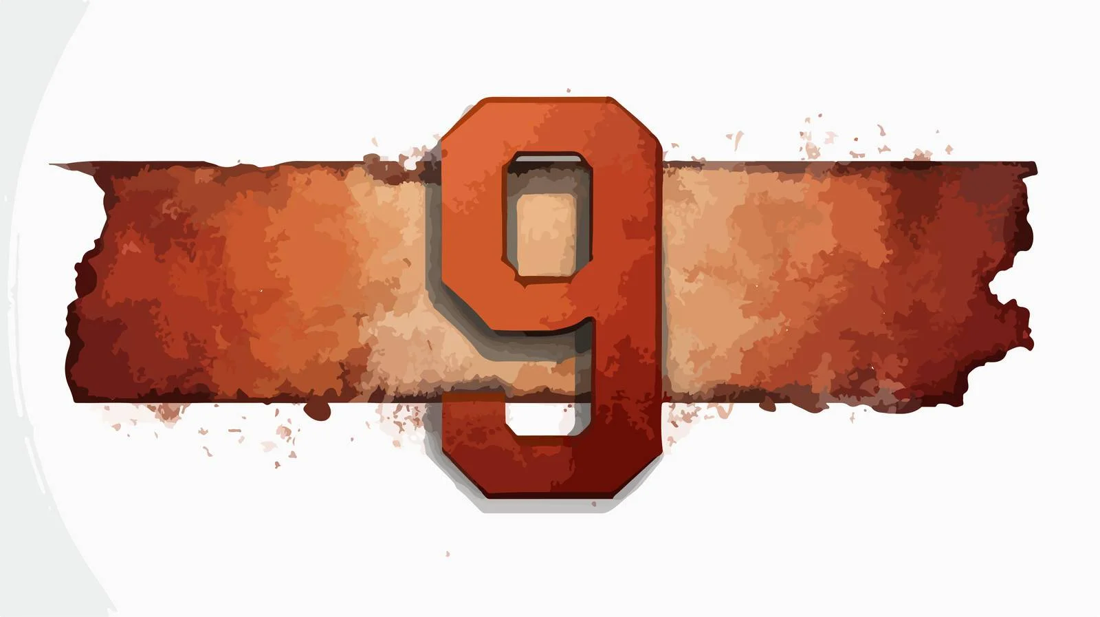 Grunge Textured Cartoon Number Nine Illustration — free download from Dotvec