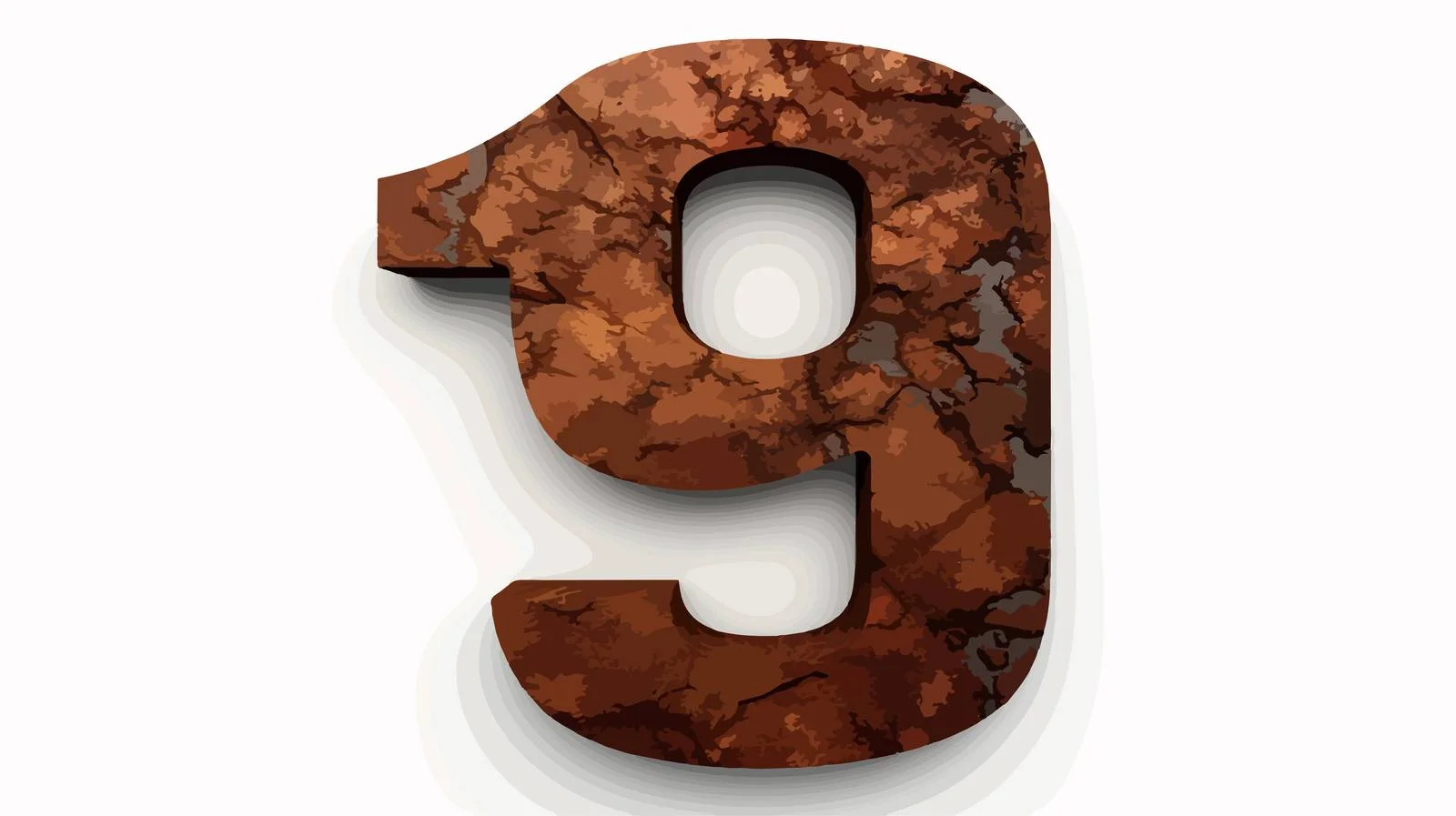 Grunge Number Nine Cartoon Illustration — free download from Dotvec