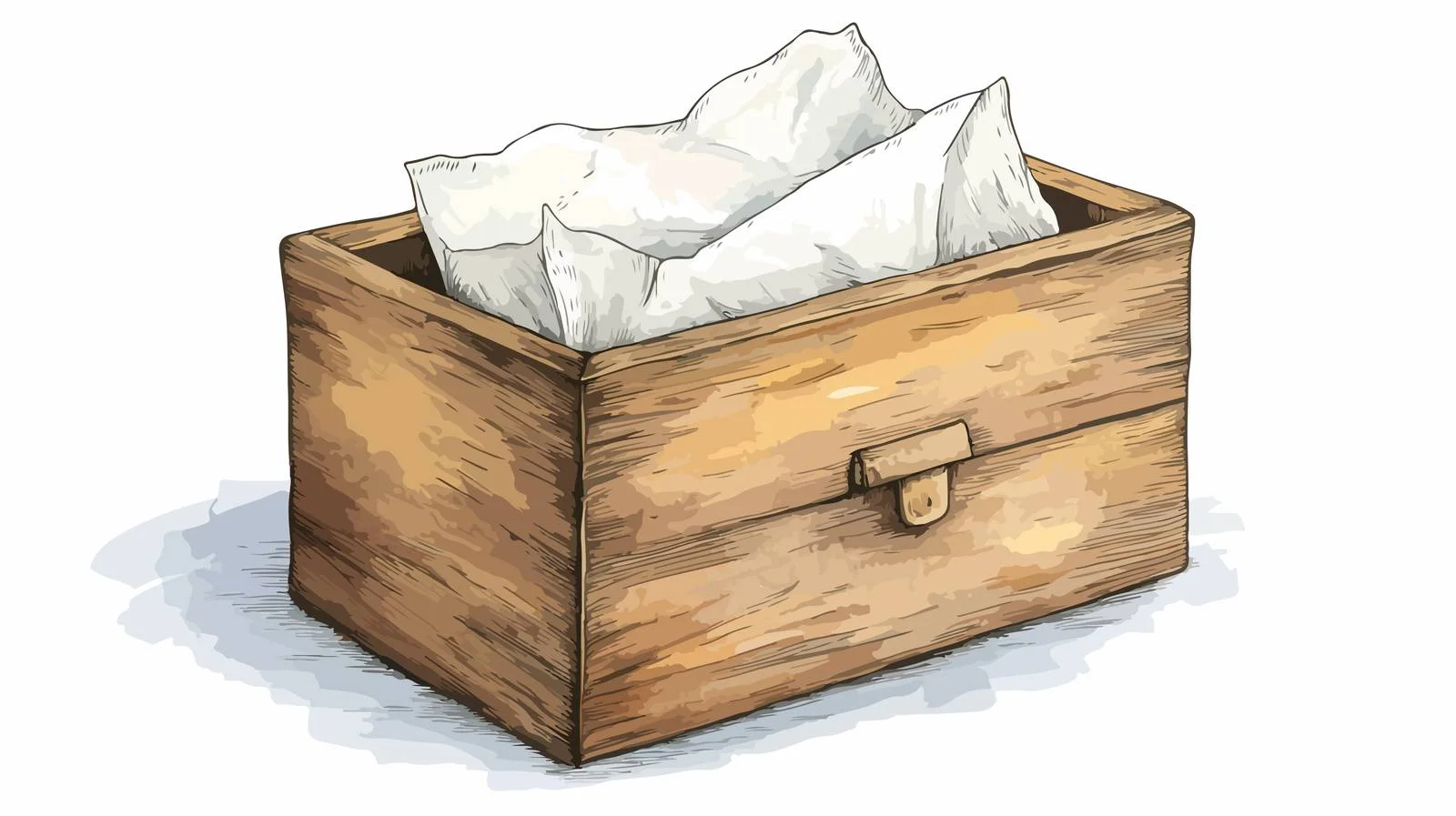 Grunge Textured Cartoon Tissue Box Illustration — free download from Dotvec