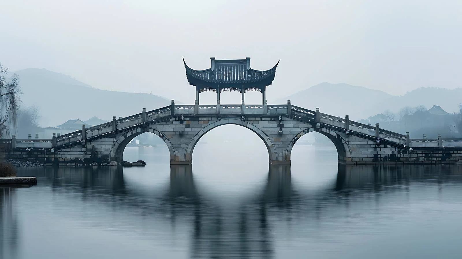 Guangji Bridge on White Background Elegance — free download from Dotvec