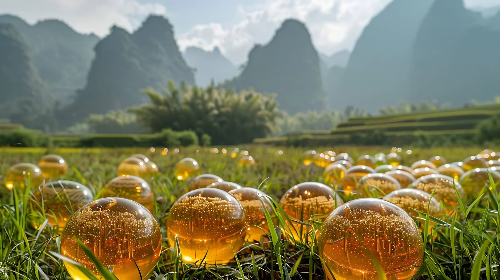 Elegant Guilin Glass Field on White — free download from Dotvec
