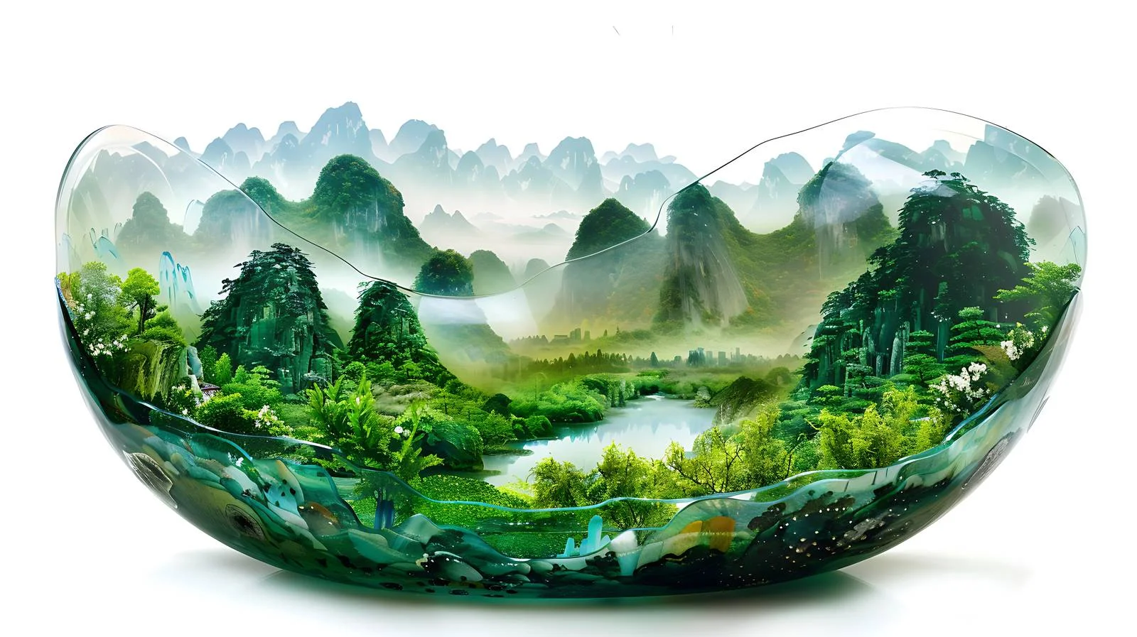 Exquisite Glass Field on White Background — free download from Dotvec