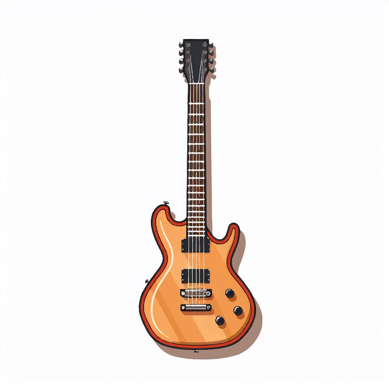 Isolated Guitar Line Vector Illustration — free download from Dotvec