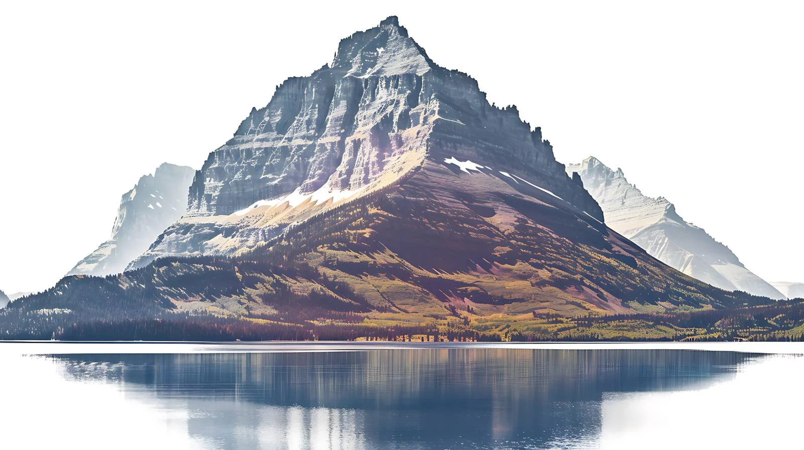Majestic Gunsight Mountain in Glacier National Park — free download from Dotvec