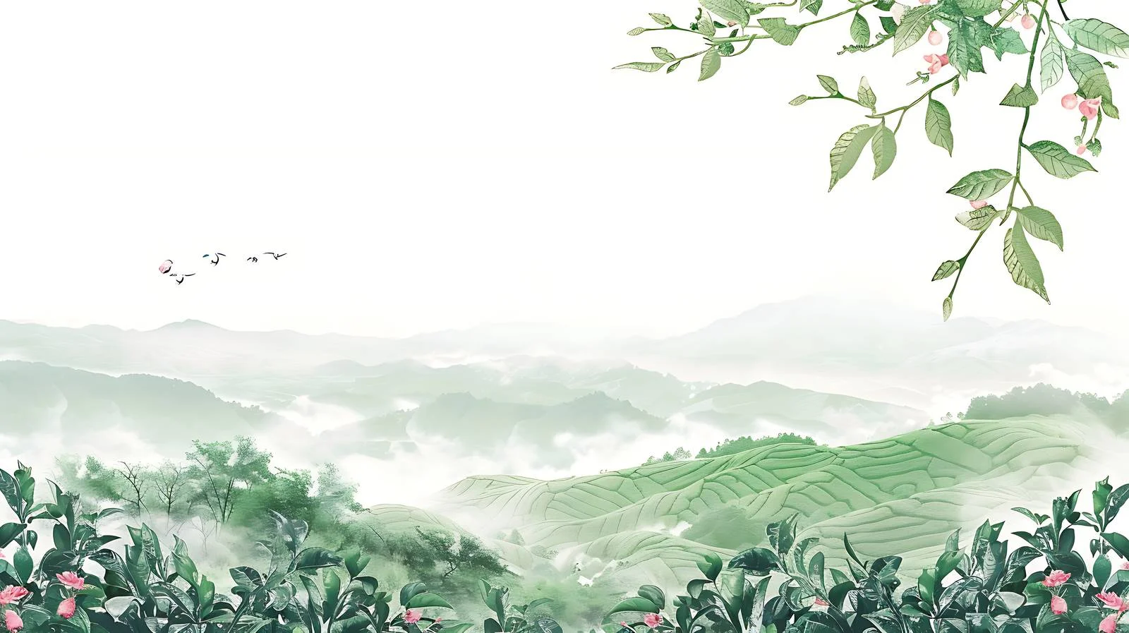 Guzhai Tea Garden Tea Launch Image — free download from Dotvec