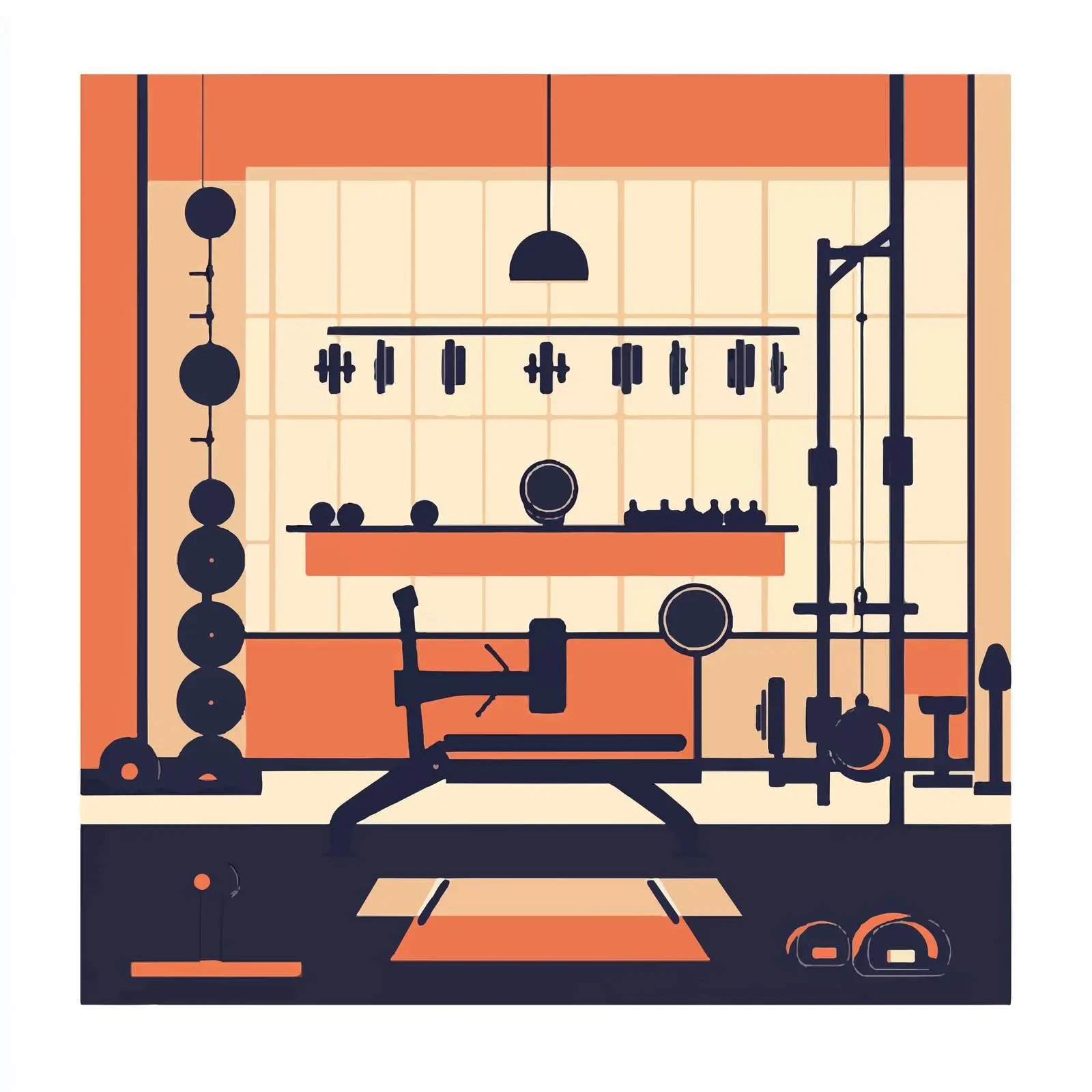 Flat Vector Gym Digital Design Illustration — free download from Dotvec