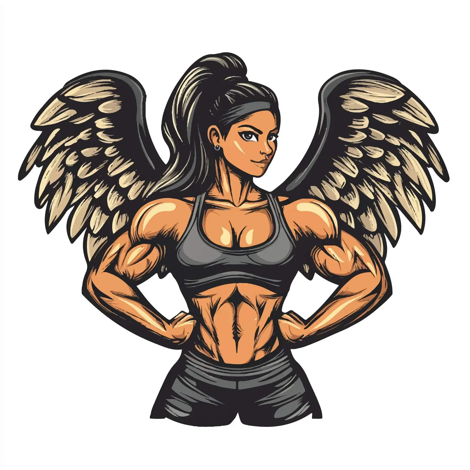 Active Gym Emblem Centered Wide View Vector — free download from Dotvec