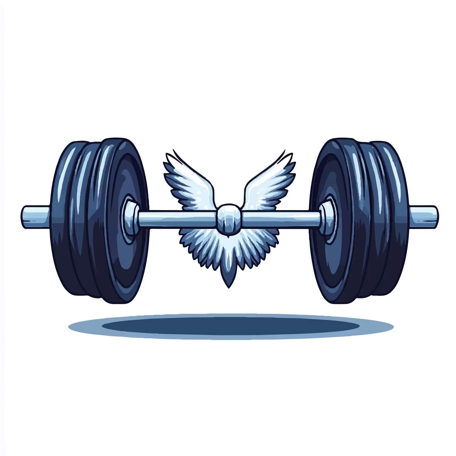 Gym Emblem with Barbell Centered Composition — free download from Dotvec