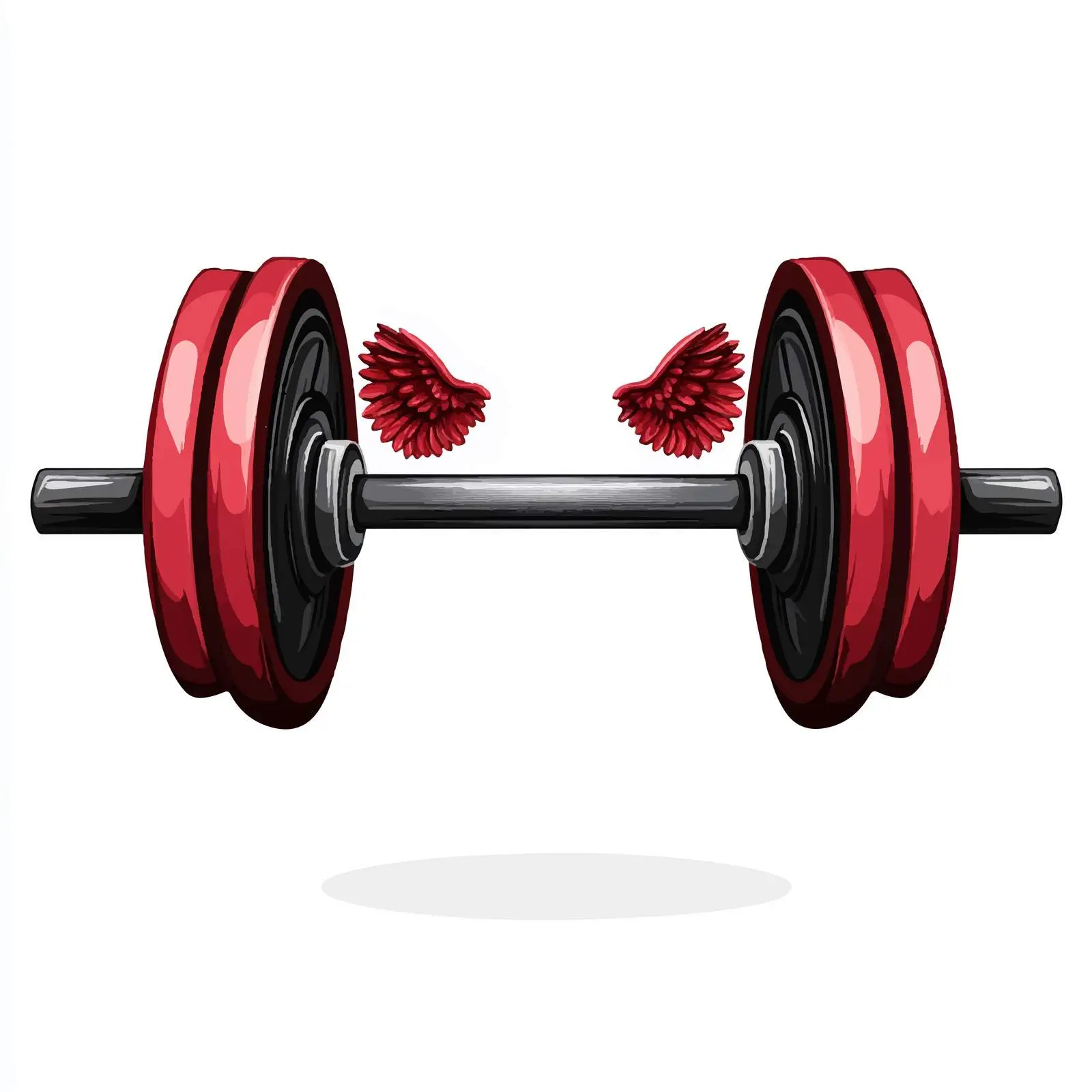 Gym Emblem with Centered Barbell Design — free download from Dotvec
