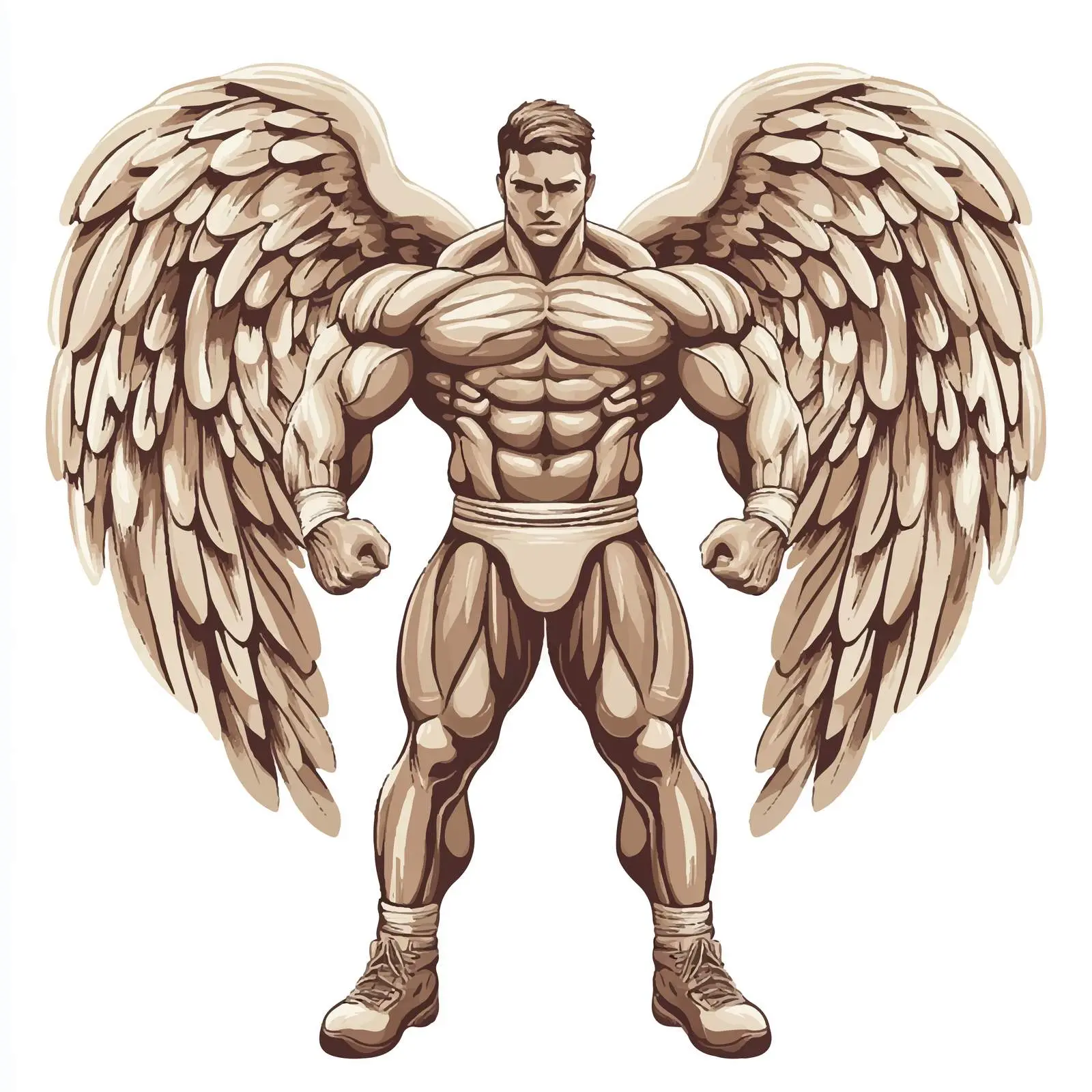 Dynamic Bodybuilding Emblem Design — free download from Dotvec