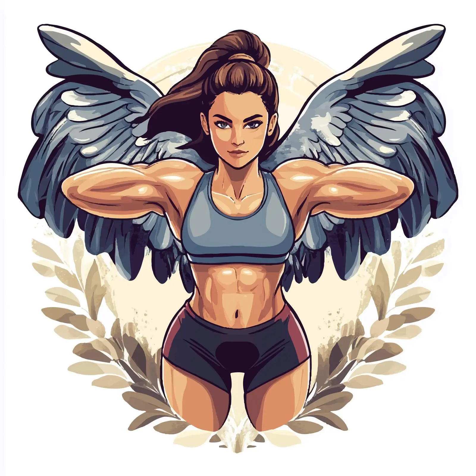 Gym Emblem Design with Centered Composition — free download from Dotvec