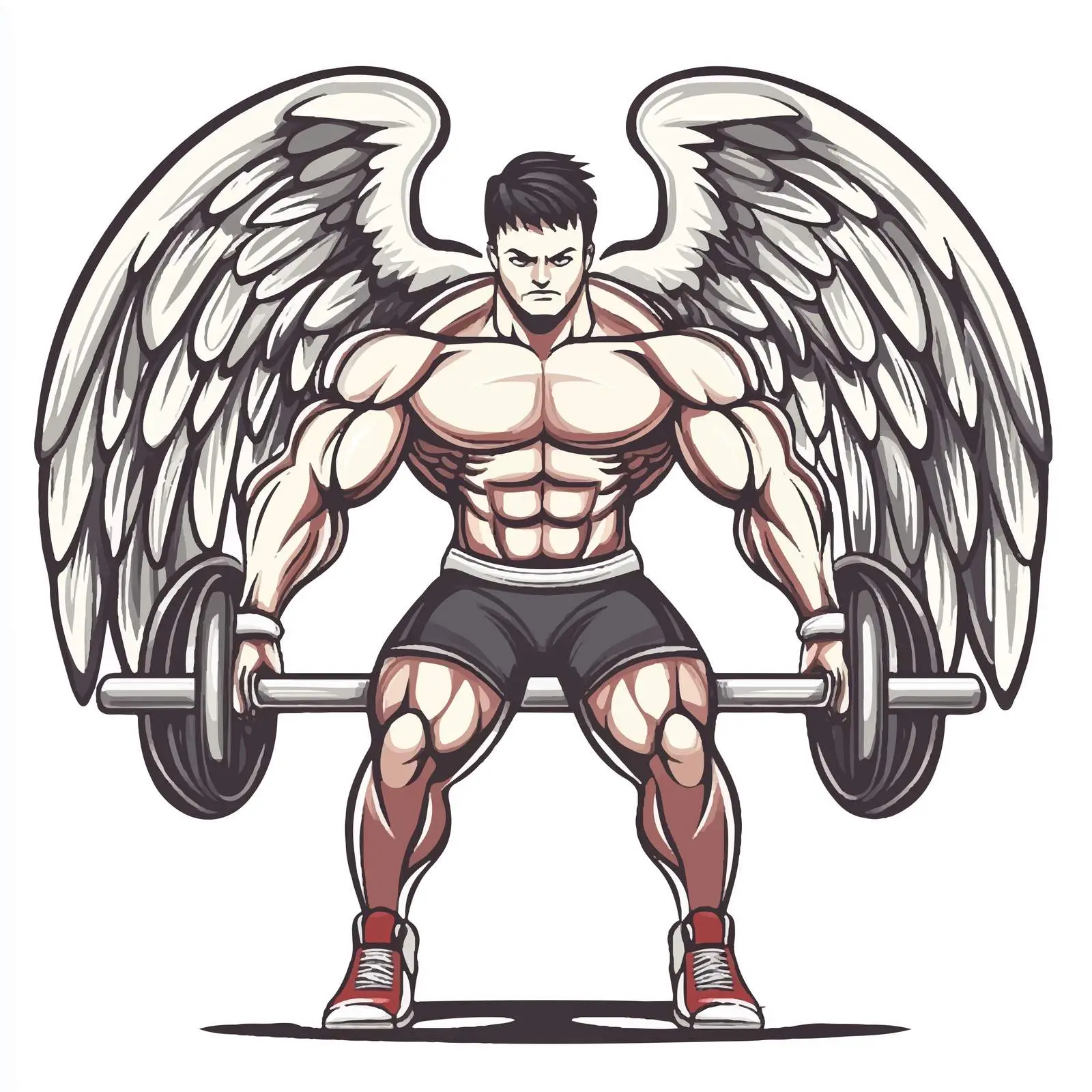 Isolated Gym Emblem with Centered Composition — free download from Dotvec