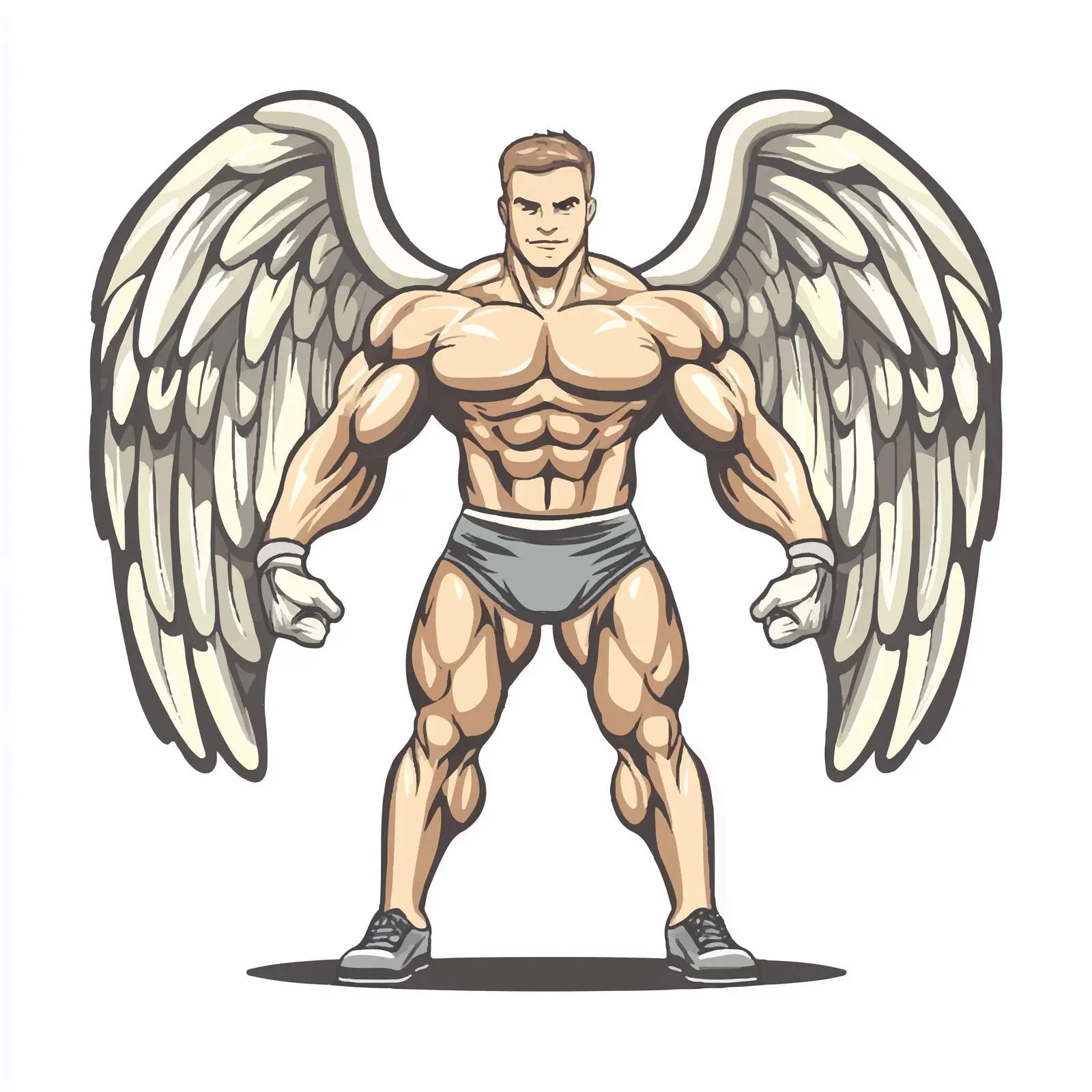 Dynamic Power Man Gym Emblem Vector Art — free download from Dotvec