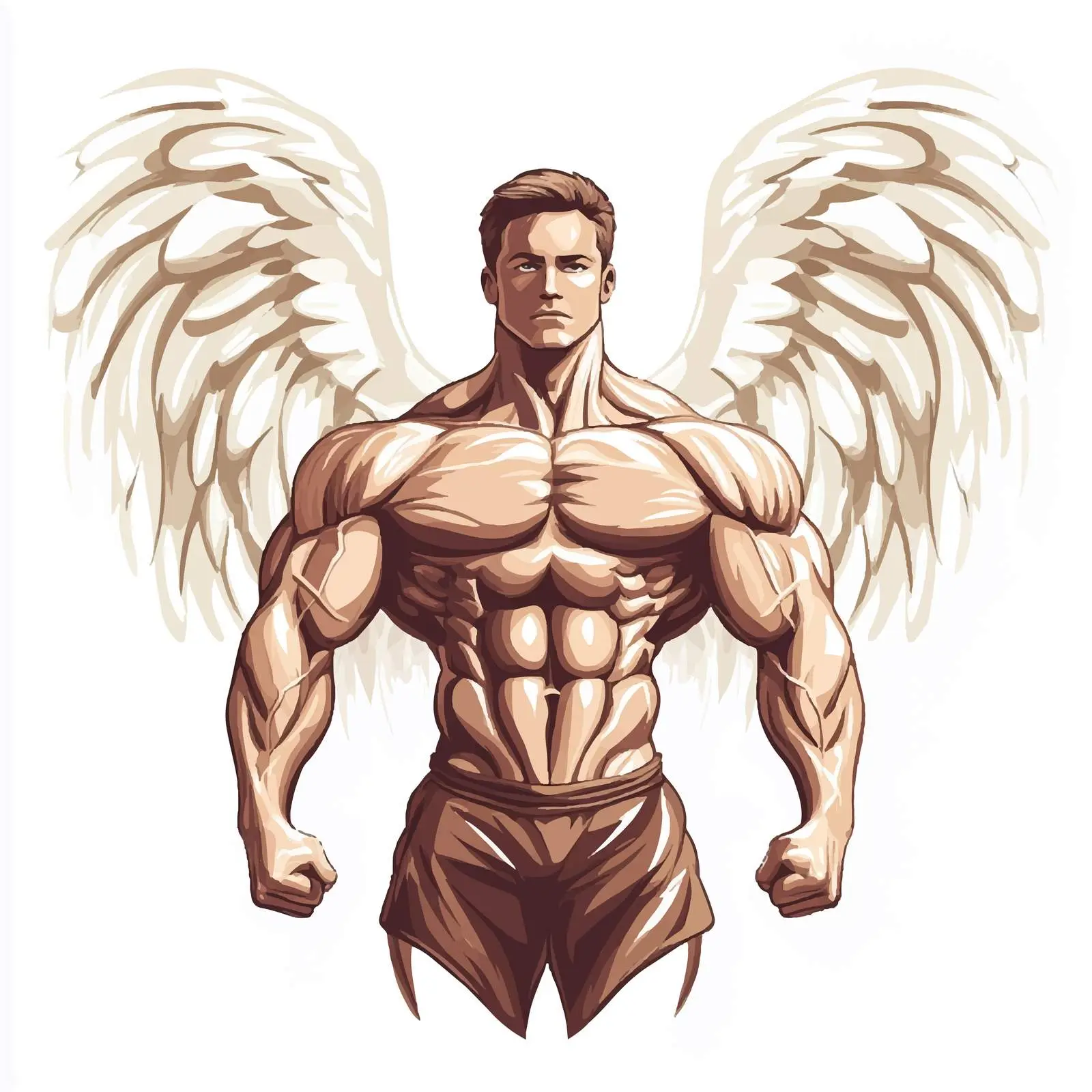 Powerful Gym Emblem with Centered Design — free download from Dotvec