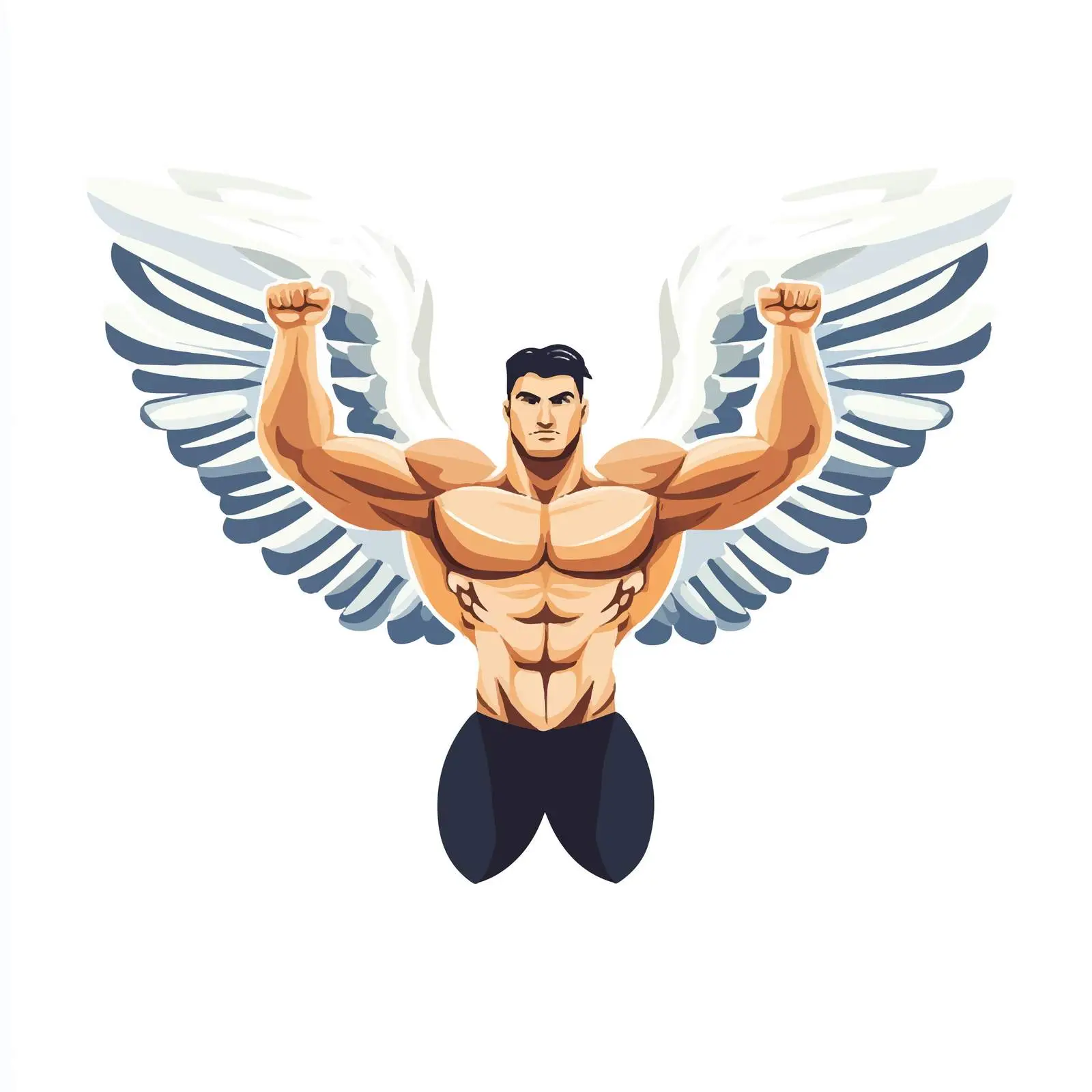 Gym Emblem Power Wide Angle Design — free download from Dotvec